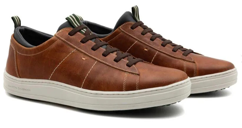 Martin Dingman Cameron Oiled Saddle Leather Sneakers / Chesnut