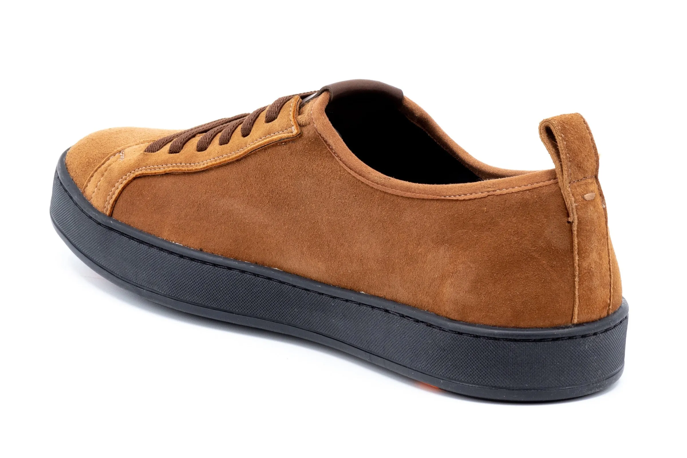 MD Signature Sheep Skin Suede Sneakers - Tobacco