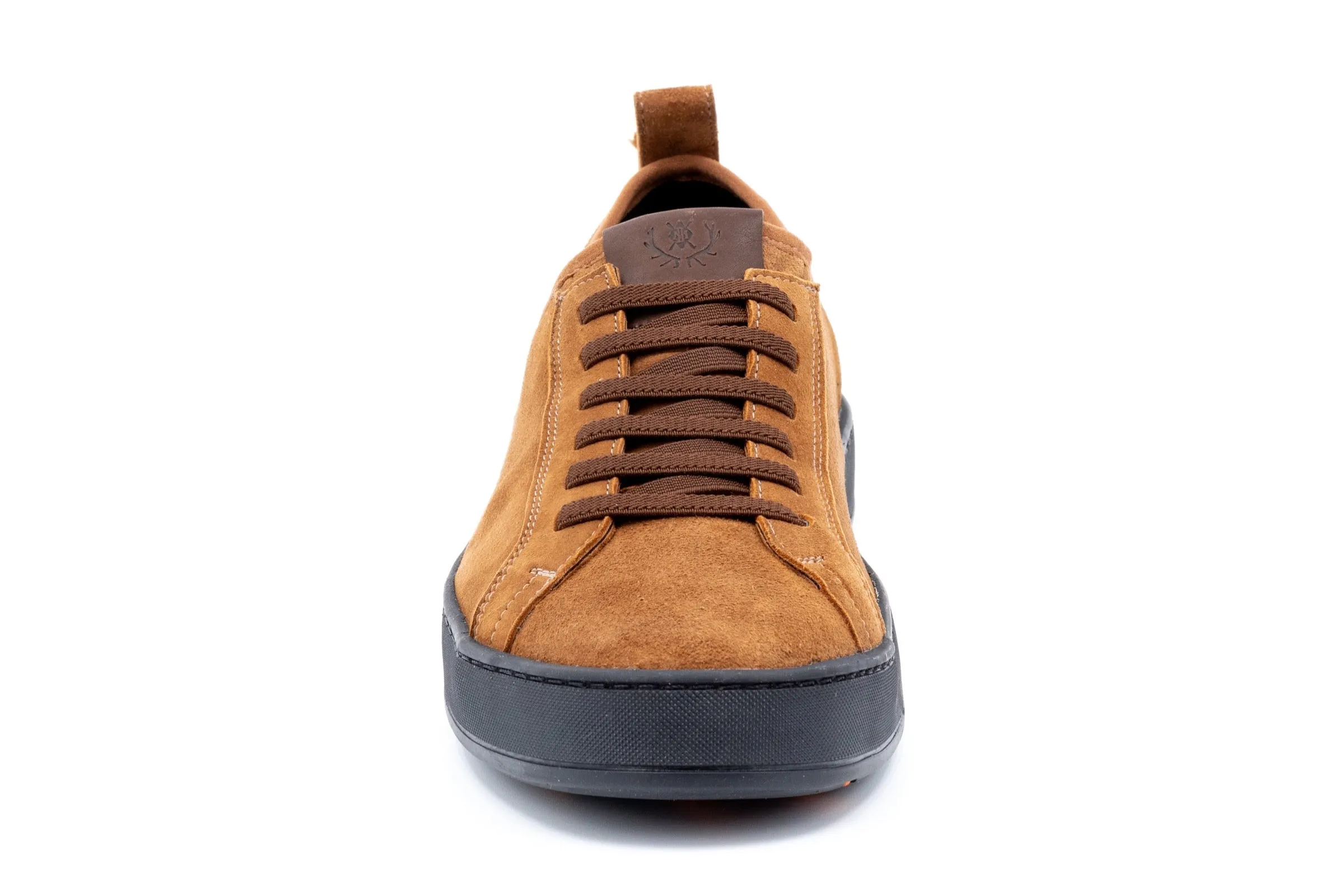 MD Signature Sheep Skin Suede Sneakers - Tobacco