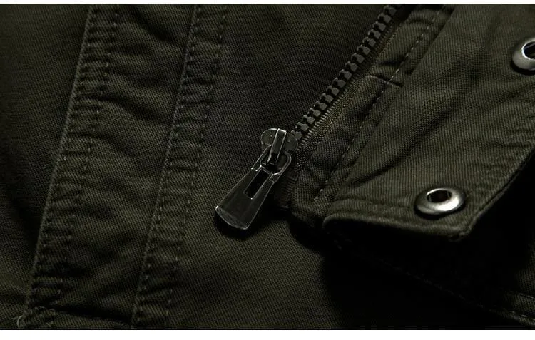 Men Casual Military Style Army Cargo Jacket