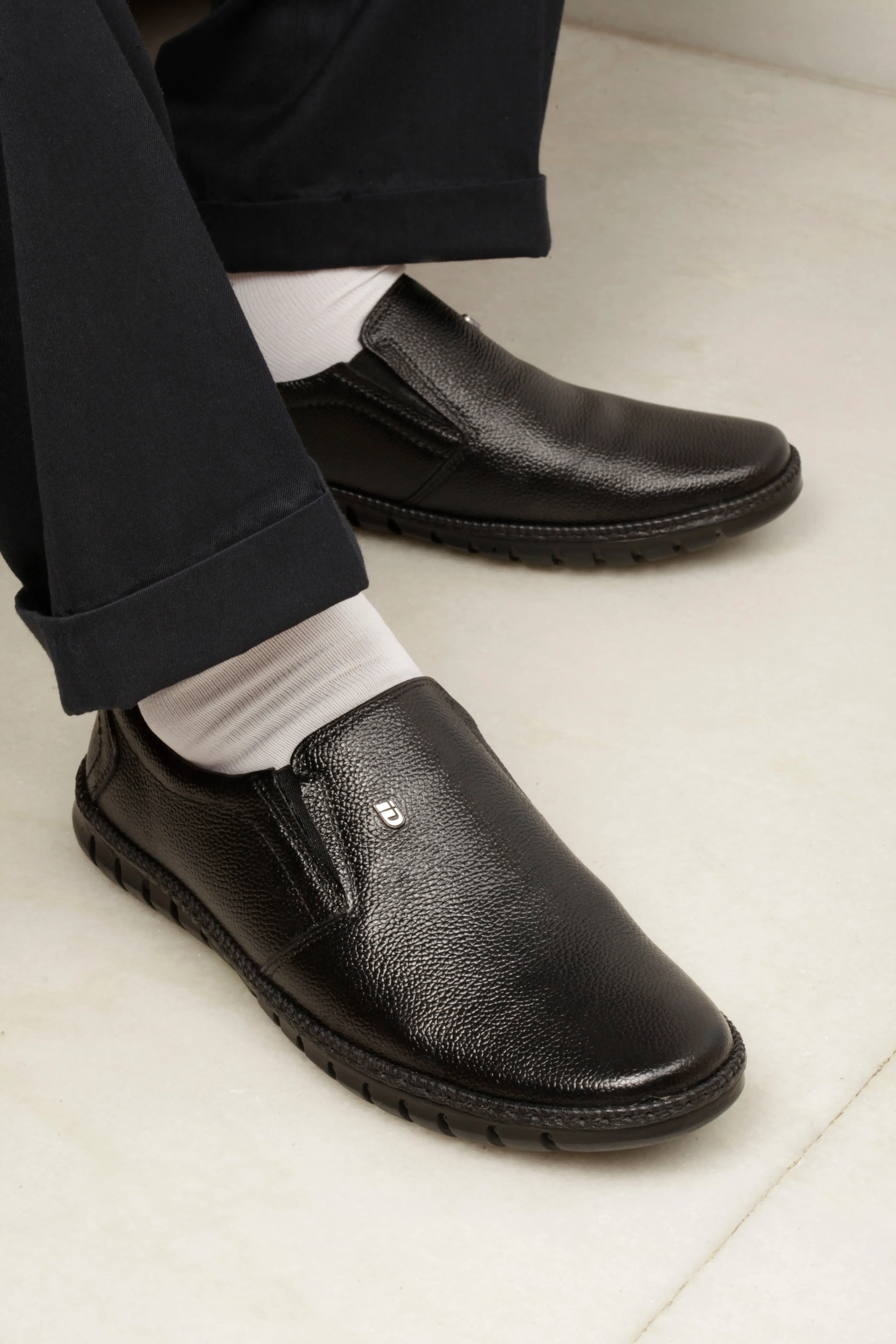 Men's Black Comfort Fit Semi Formal Slip On (ID2071)