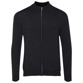 Mens Merino Zip Sweater (Black)