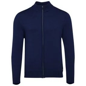 Mens Merino Zip Sweater (Navy)