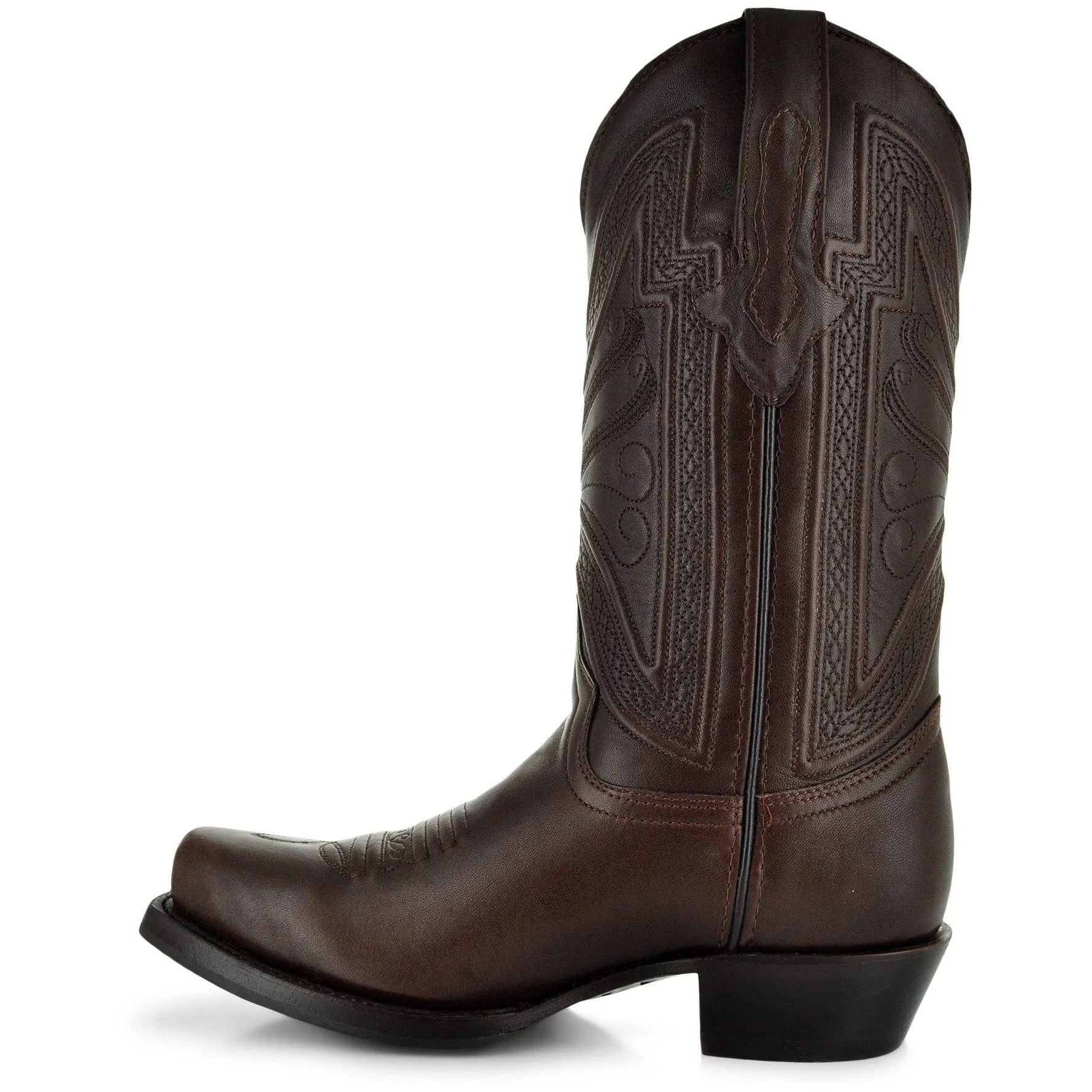 Men's Square Toe Boot Brown (H50029)