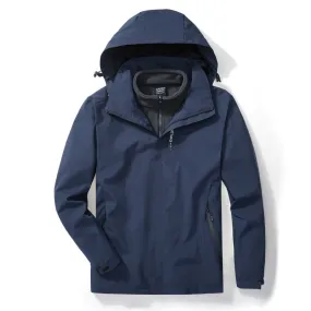 Men's Waterproof Fleece Jacket Winter Warm Outdoor Jacket