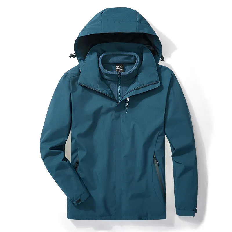 Men's Waterproof Fleece Jacket Winter Warm Outdoor Jacket