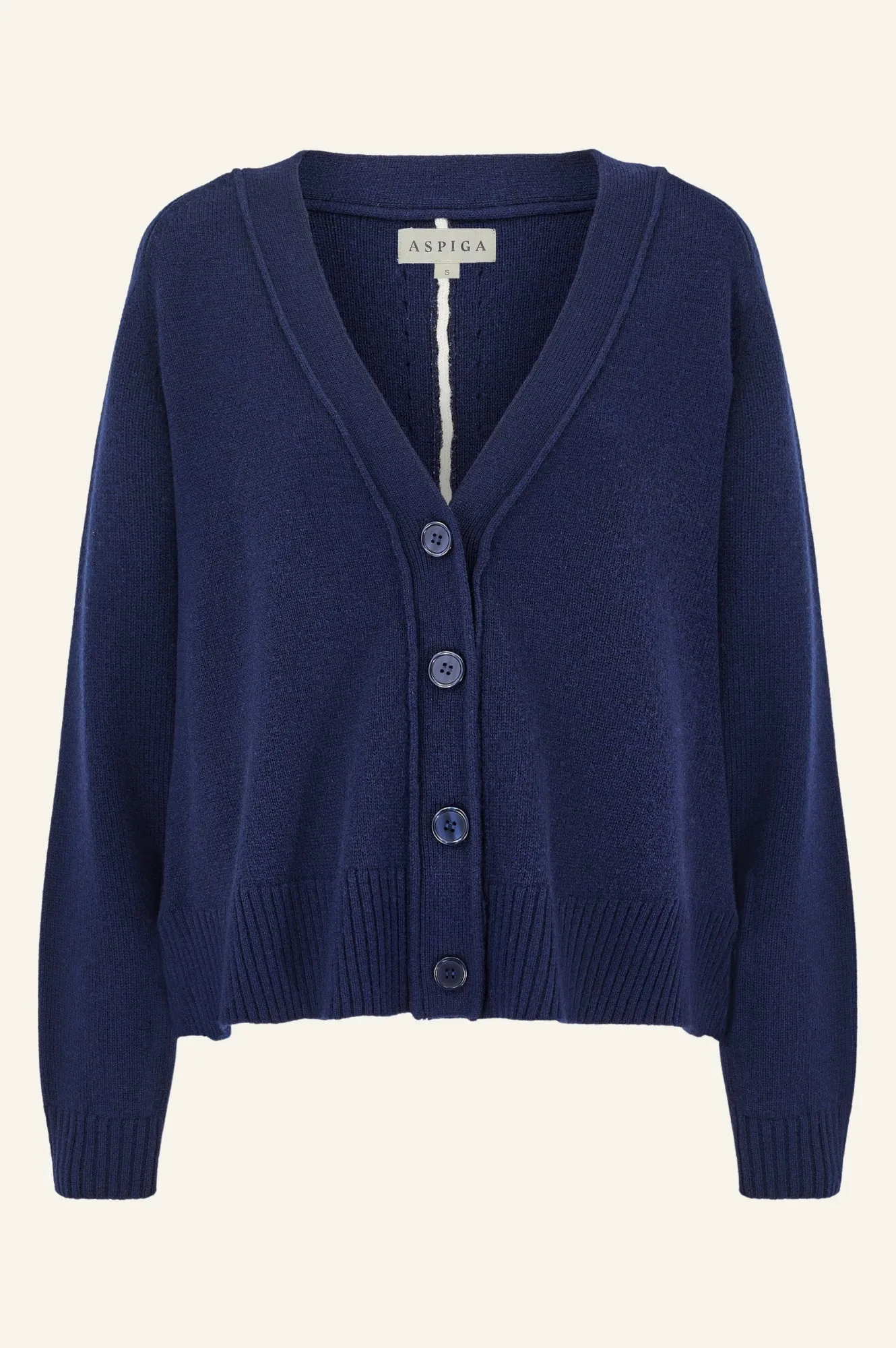 Merino Wool Swing Cardigan | Navy