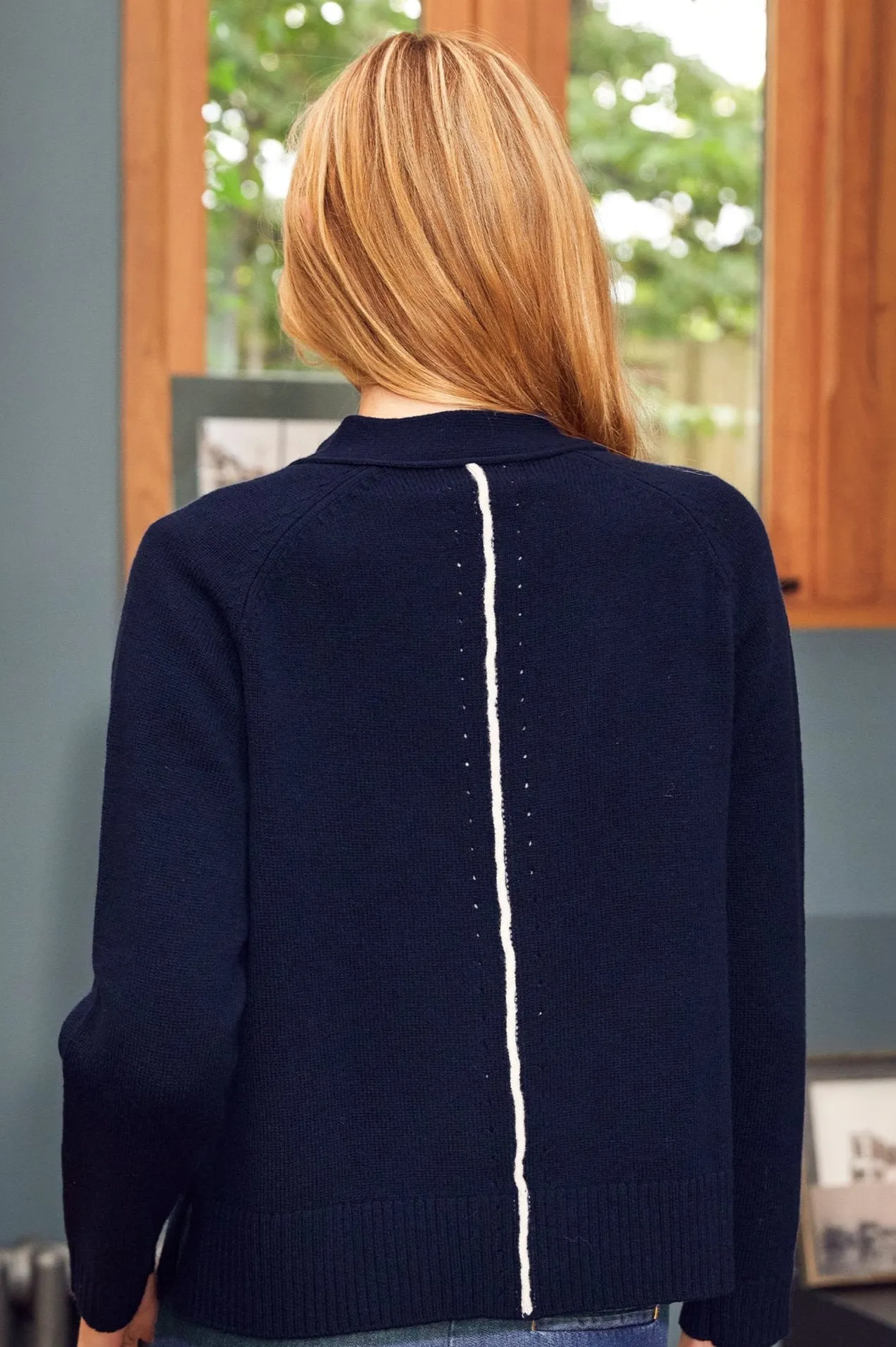 Merino Wool Swing Cardigan | Navy