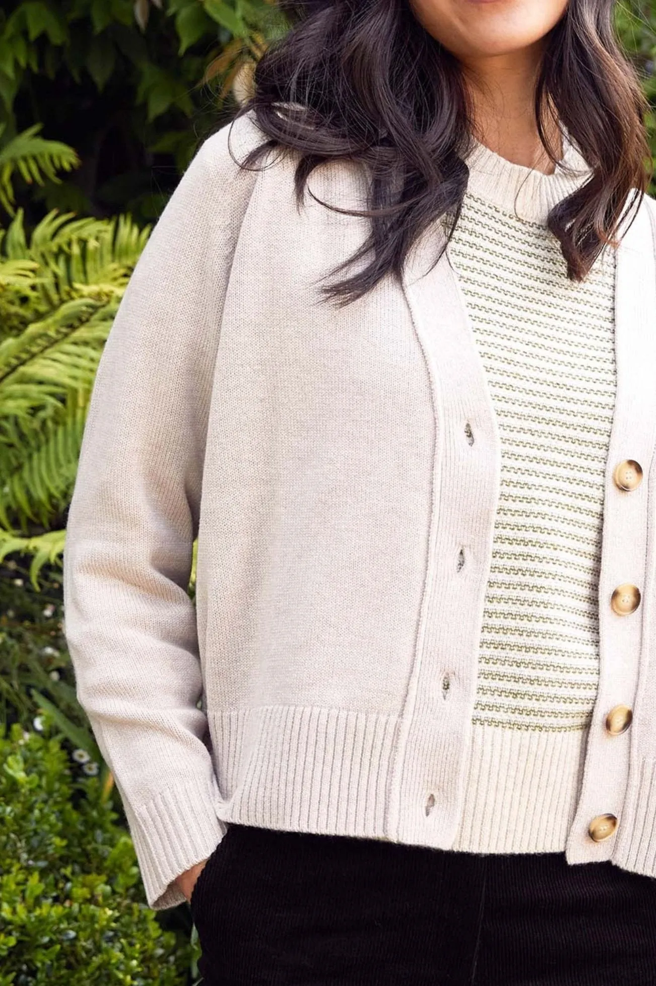 Merino Wool Swing Cardigan | Oat