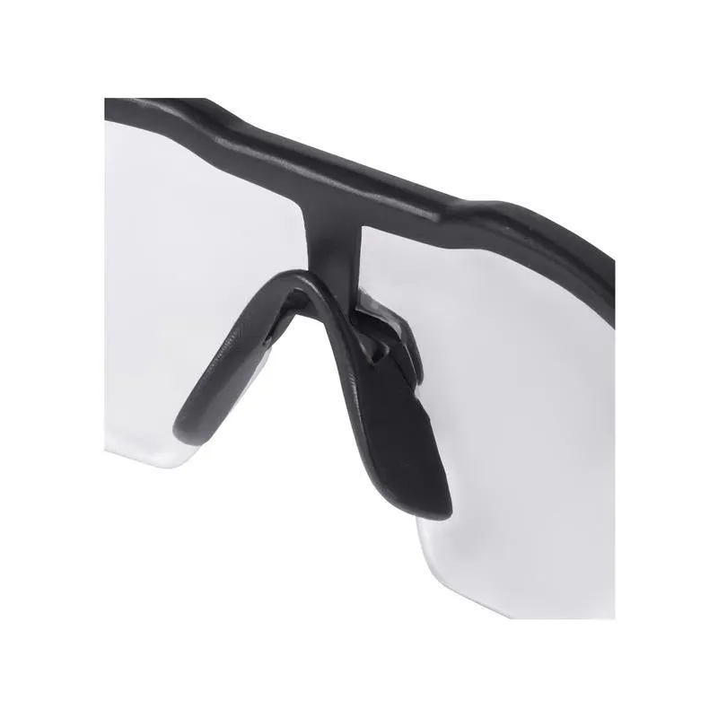 Milwaukee Safety Glasses Clear Lens Black/Red Frame 3 pk