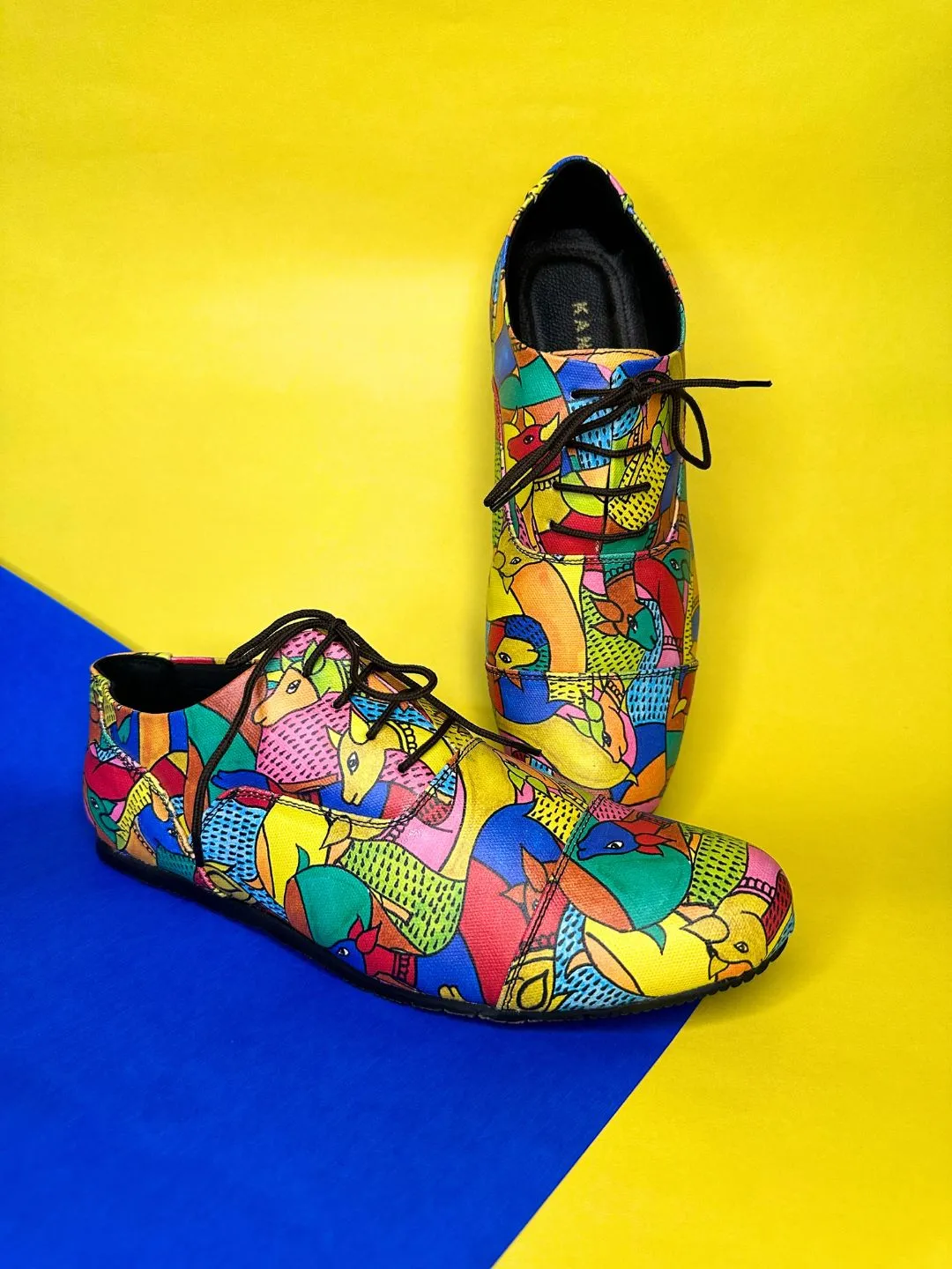 Multicolor Jungle Deers Oxford Shoes