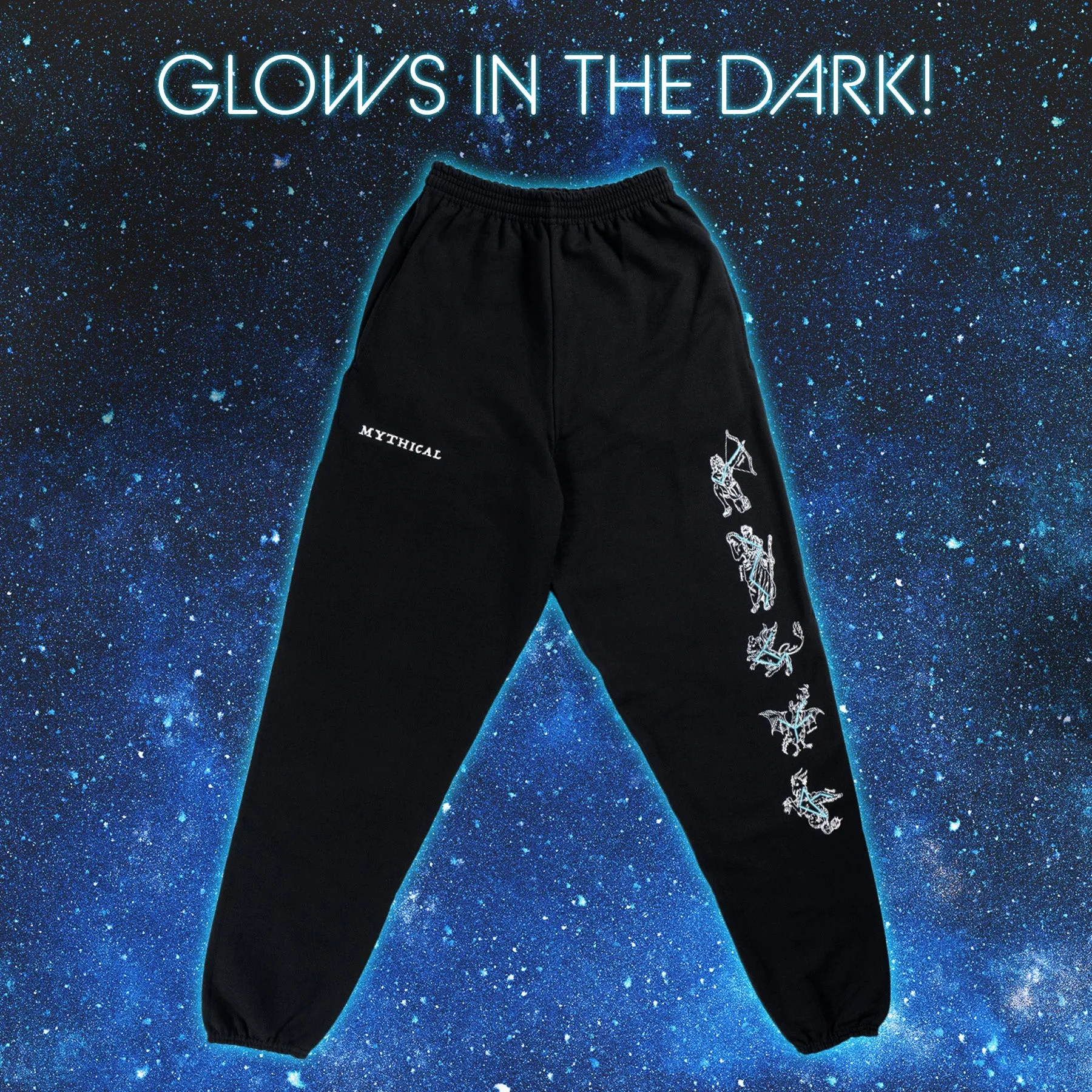 Mythical Constellations Glow-in-the-Dark Sweatpants