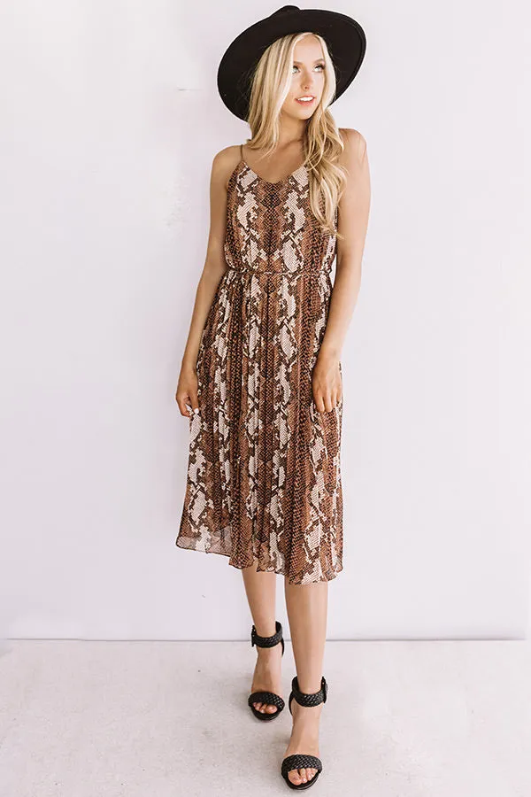 New Dress, Who Dis? Snake Print Midi