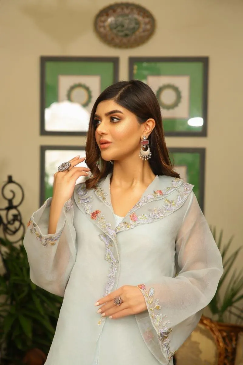 NILOFER SHAHID - Bluebell - Floral Embroidered - 3 Piece