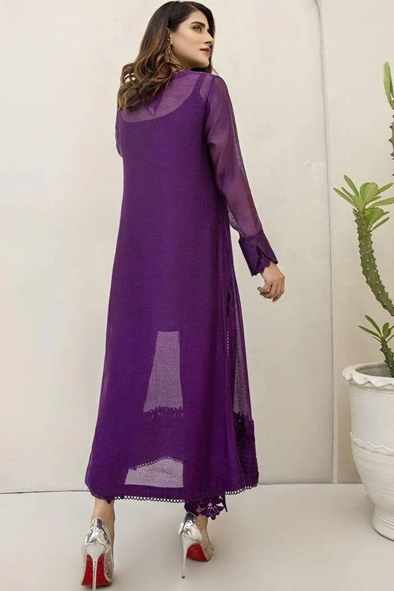 Nilofer Shahid - Violet Royale - Pure Cotton Net - 3 Piece