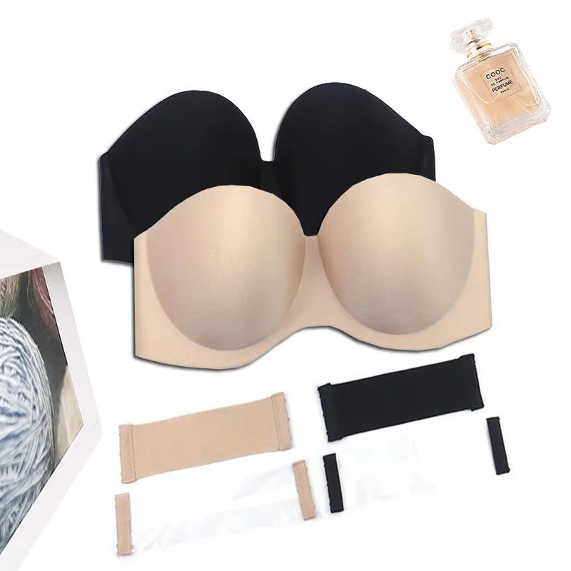 Non-slip Strapless Invisible Bra Wedding Dress Beauty Back Chest Paste Comfort Underwear