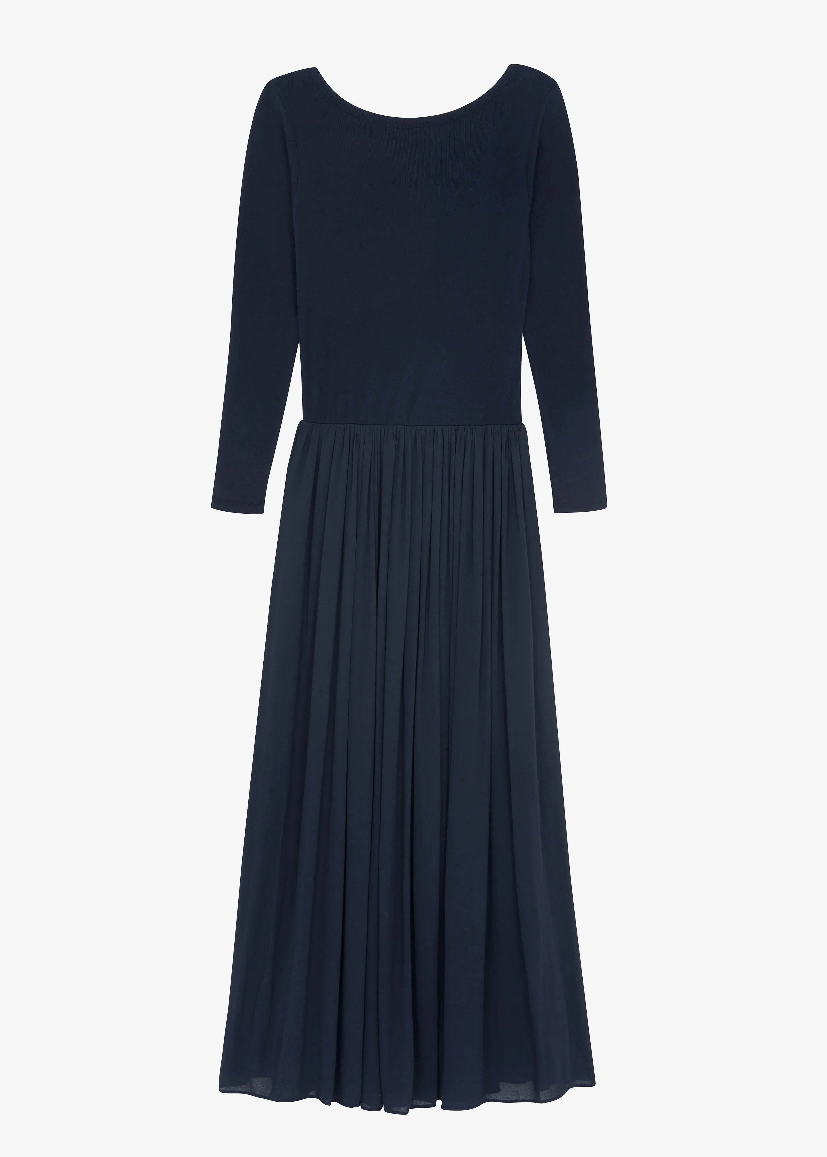 Odette Gathered Skirt Maxi Dress - Navy