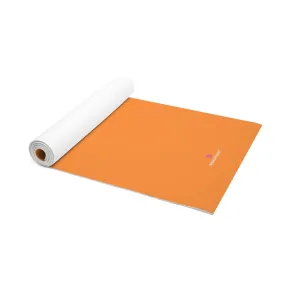 Orange Foam Yoga Mat, Bright Orange Solid Color Best Lightweight 0.25" thick Mat - Printed in USA (Size: 24″x72")