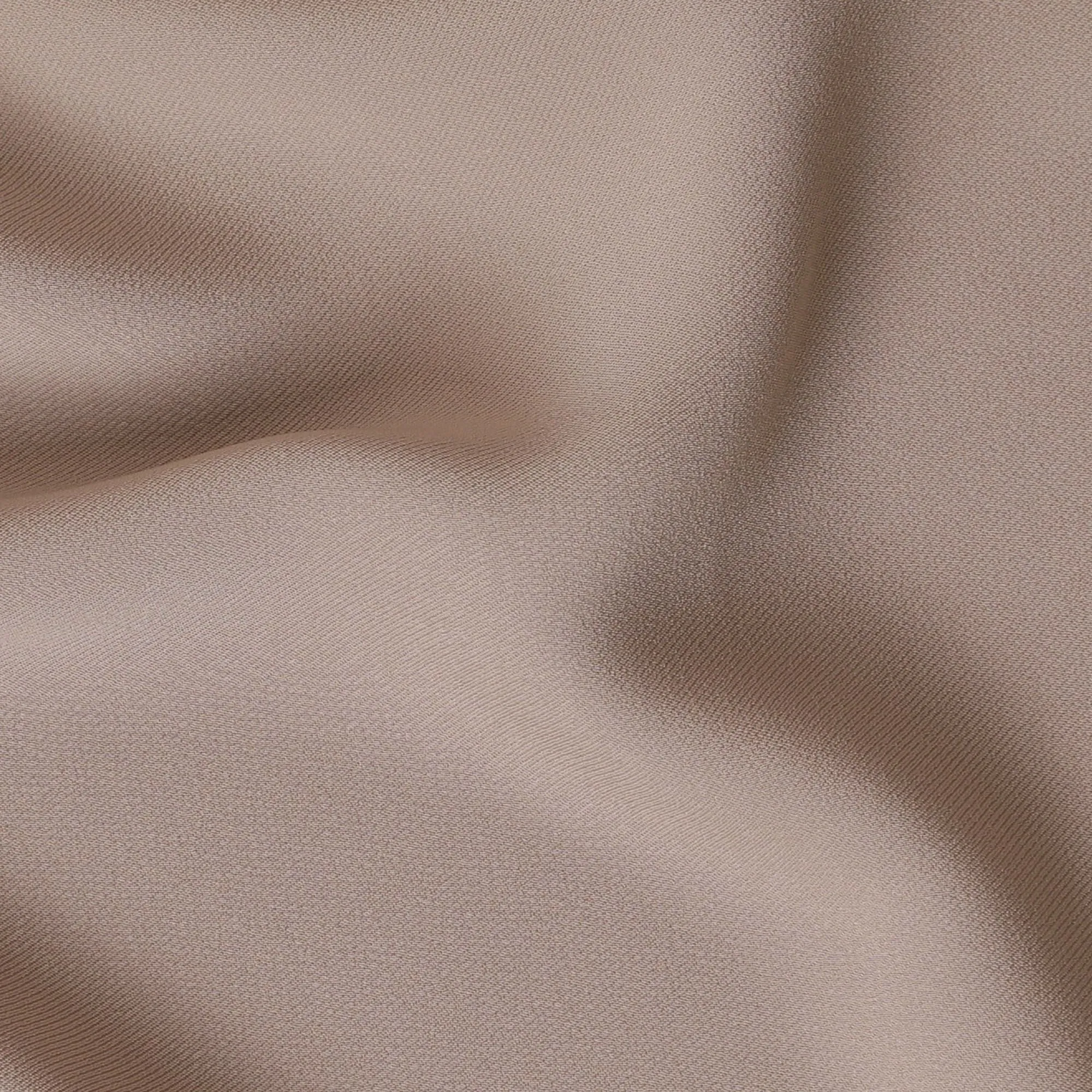 Pale brown plain synthetic stretchable barbie crepe fabric-D17025