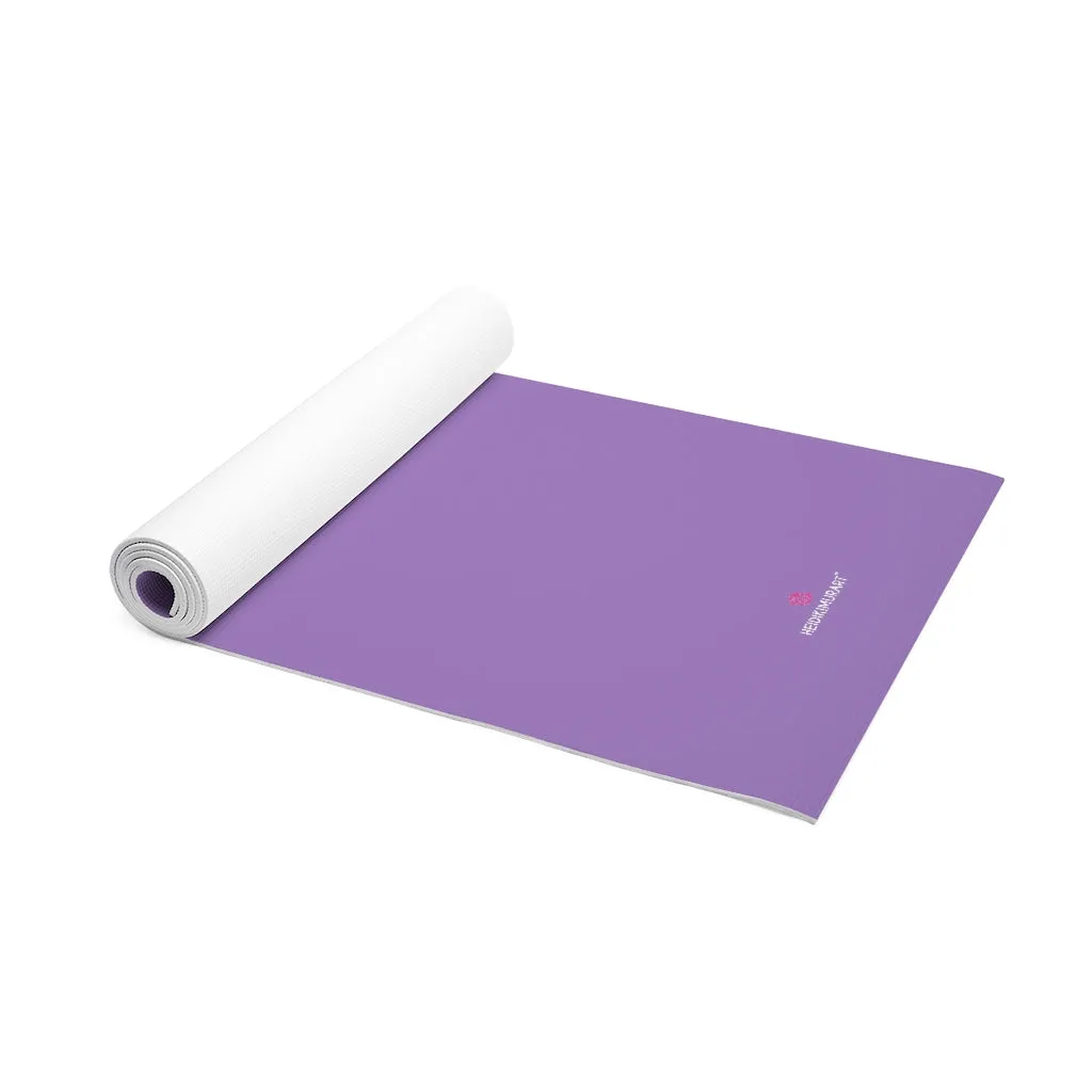 Pastel Purple Foam Yoga Mat, Bright Purple Solid Color Best Lightweight 0.25" thick Mat - Printed in USA (Size: 24″x72")