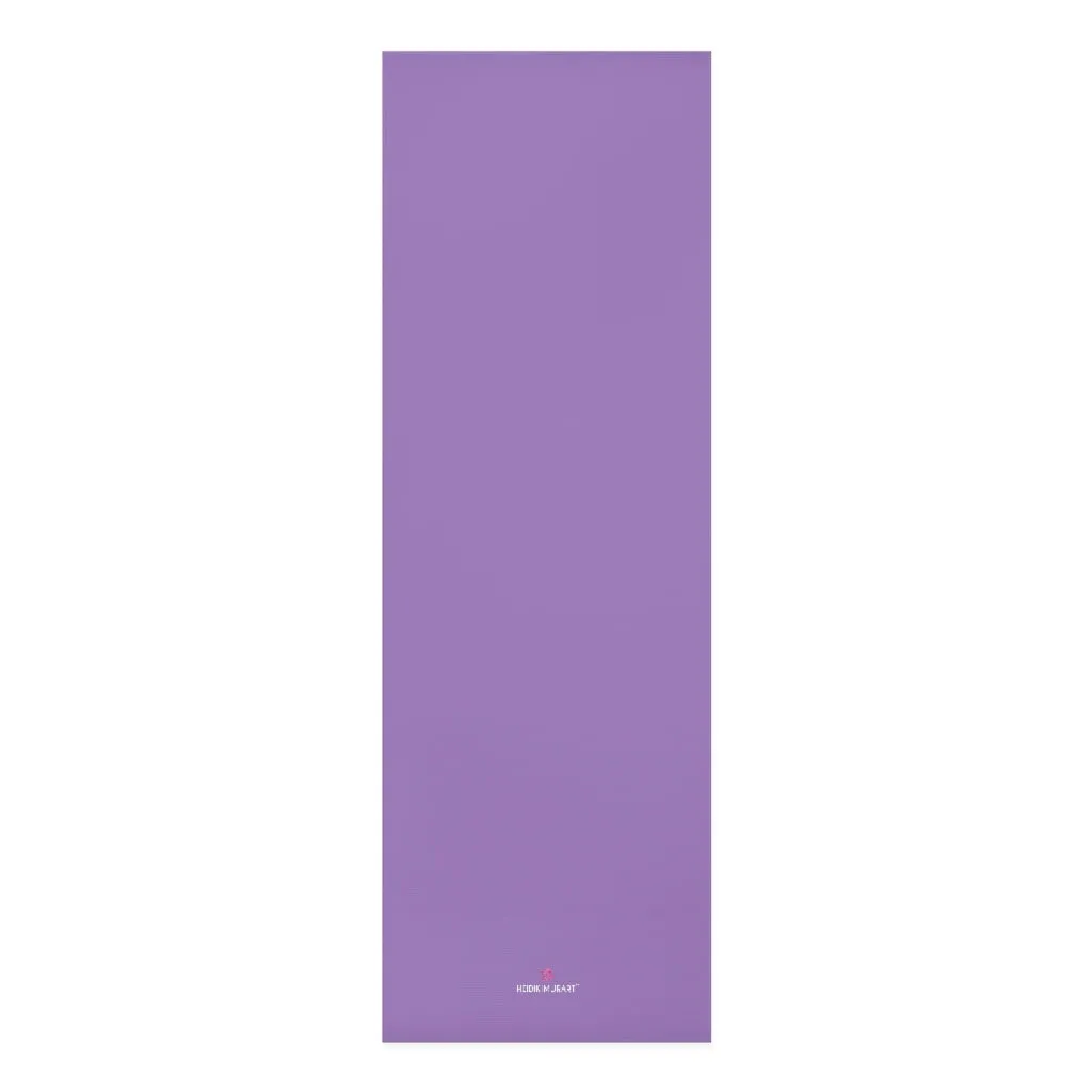 Pastel Purple Foam Yoga Mat, Bright Purple Solid Color Best Lightweight 0.25" thick Mat - Printed in USA (Size: 24″x72")