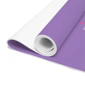 Pastel Purple Foam Yoga Mat, Bright Purple Solid Color Best Lightweight 0.25" thick Mat - Printed in USA (Size: 24″x72")