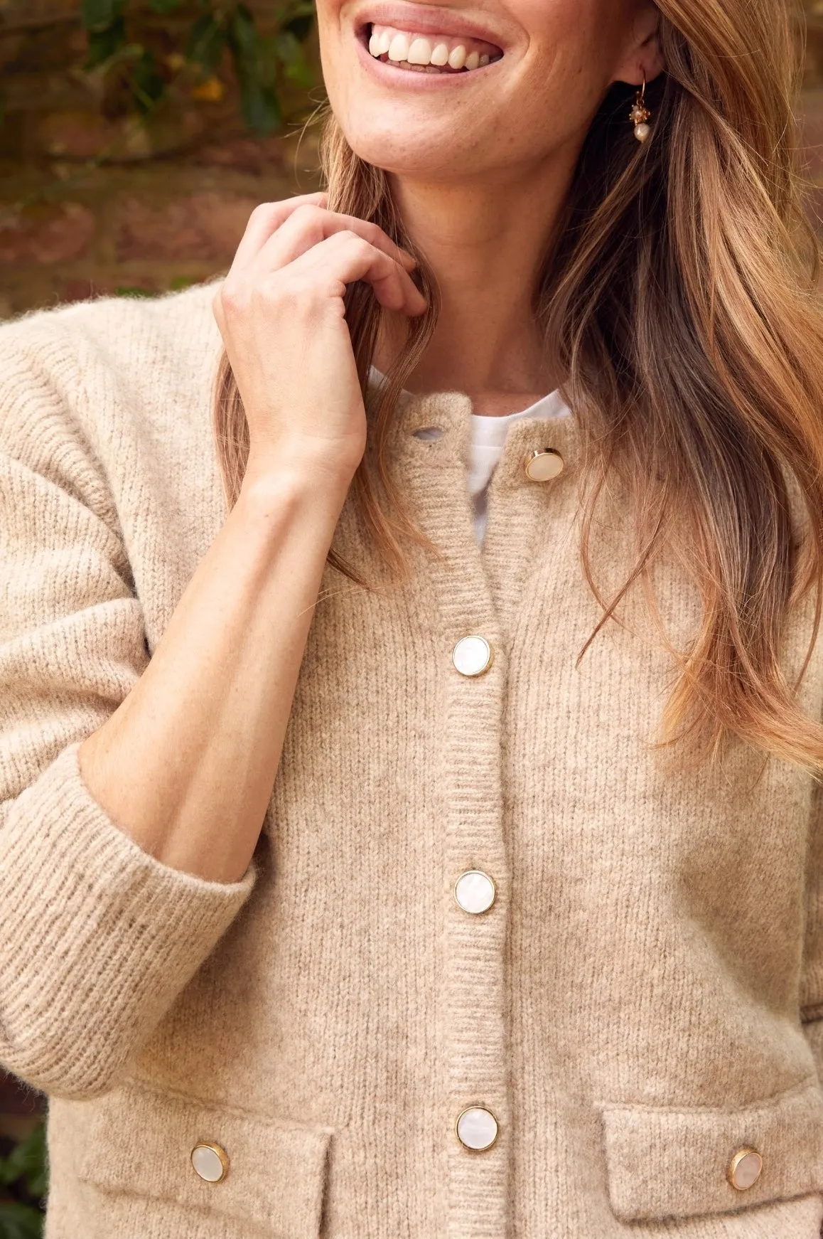 Pearl Cardigan | Oat