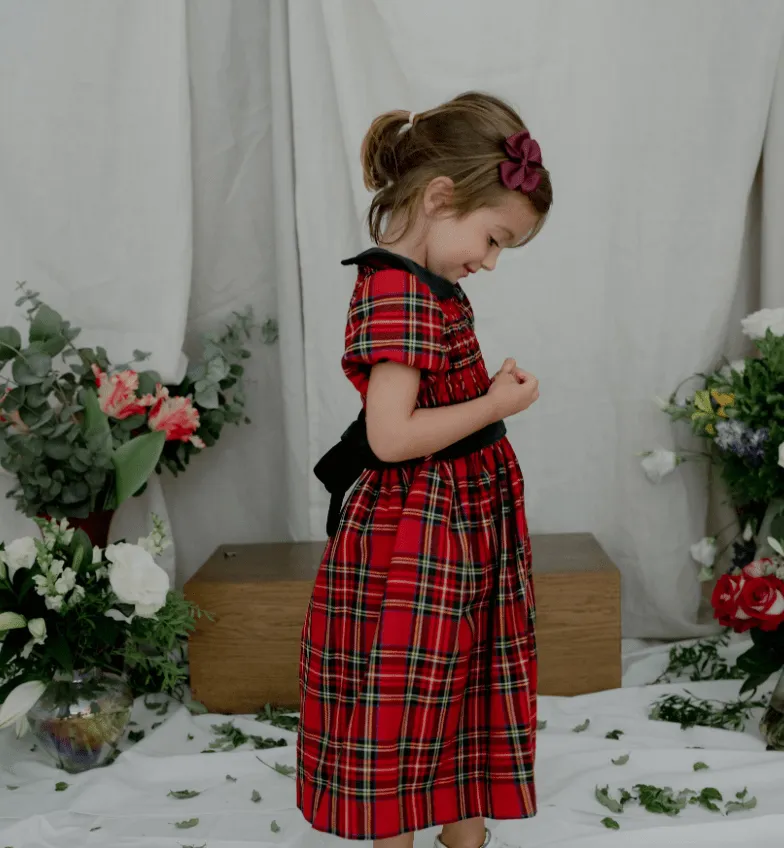 Penelope Dress - Red Tartan