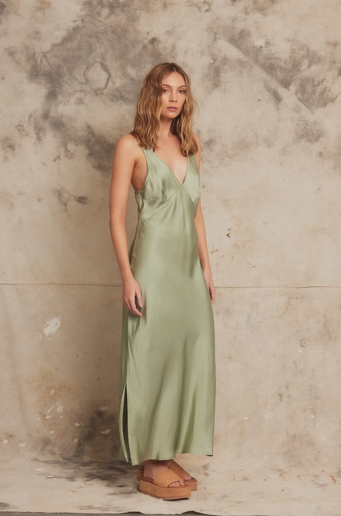 PIPPA Alessi Satin Slip Maxi Dress