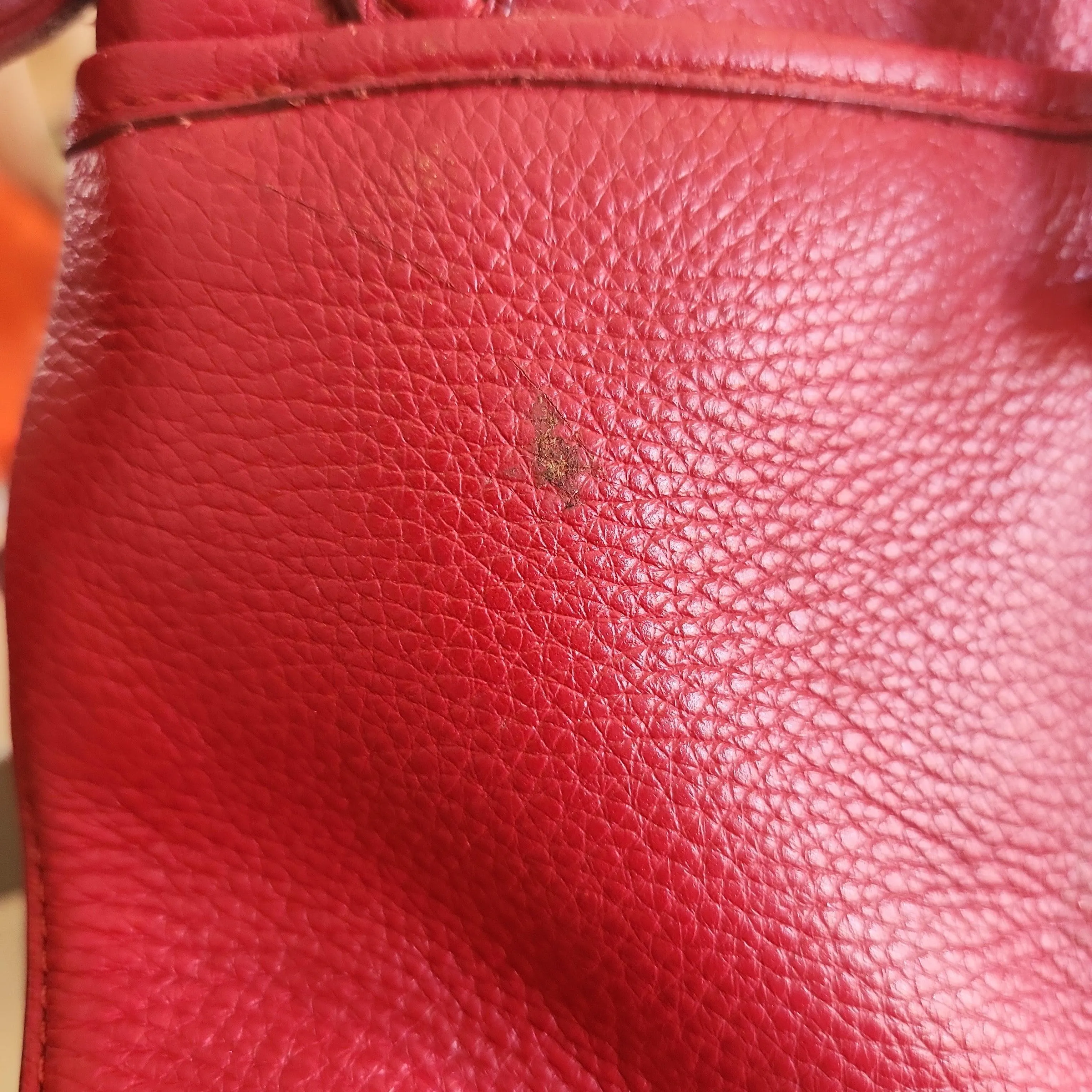 Pre-Loved Treasures - Coach Red Pebbled Leather Tote