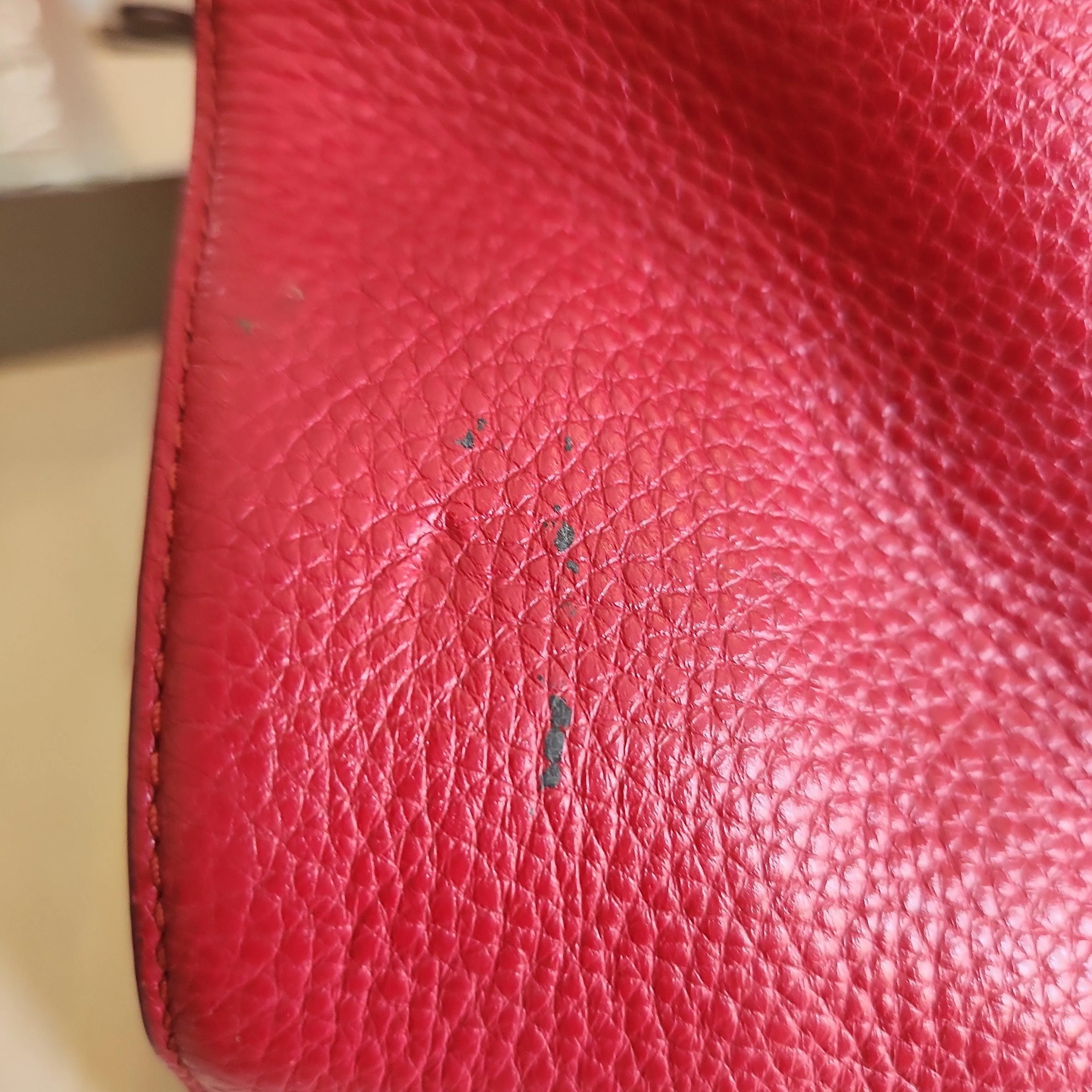 Pre-Loved Treasures - Coach Red Pebbled Leather Tote