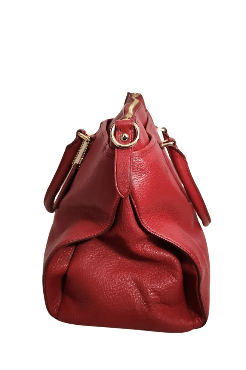 Pre-Loved Treasures - Coach Red Pebbled Leather Tote