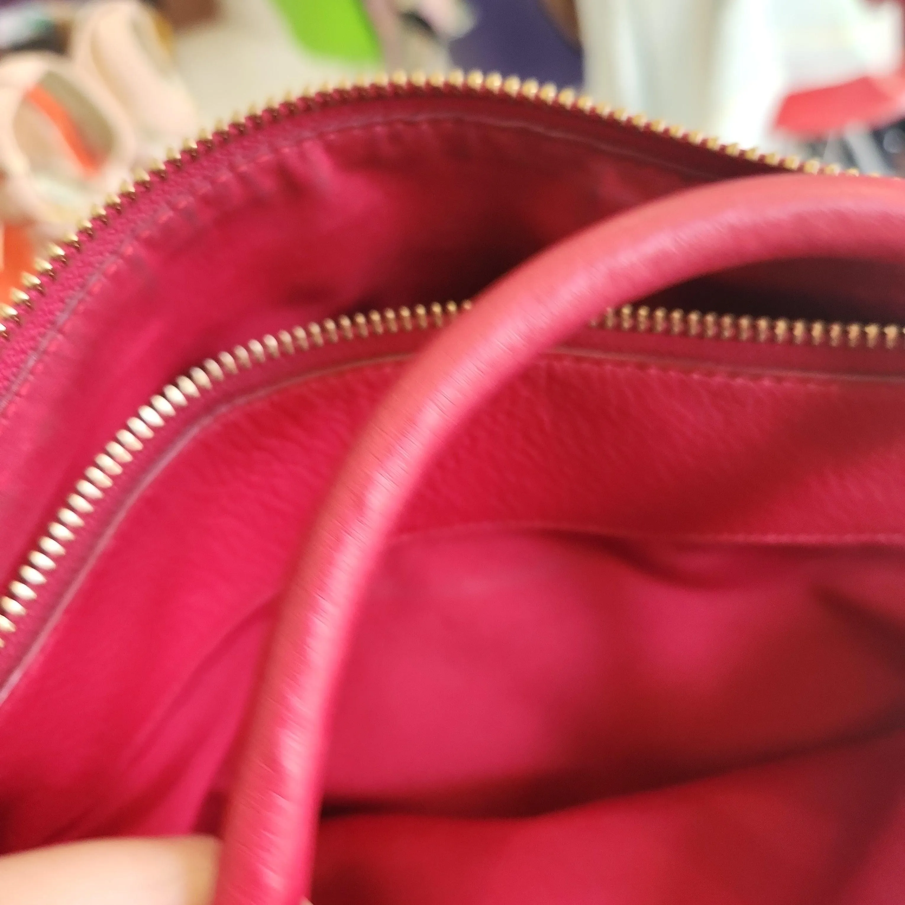 Pre-Loved Treasures - Coach Red Pebbled Leather Tote