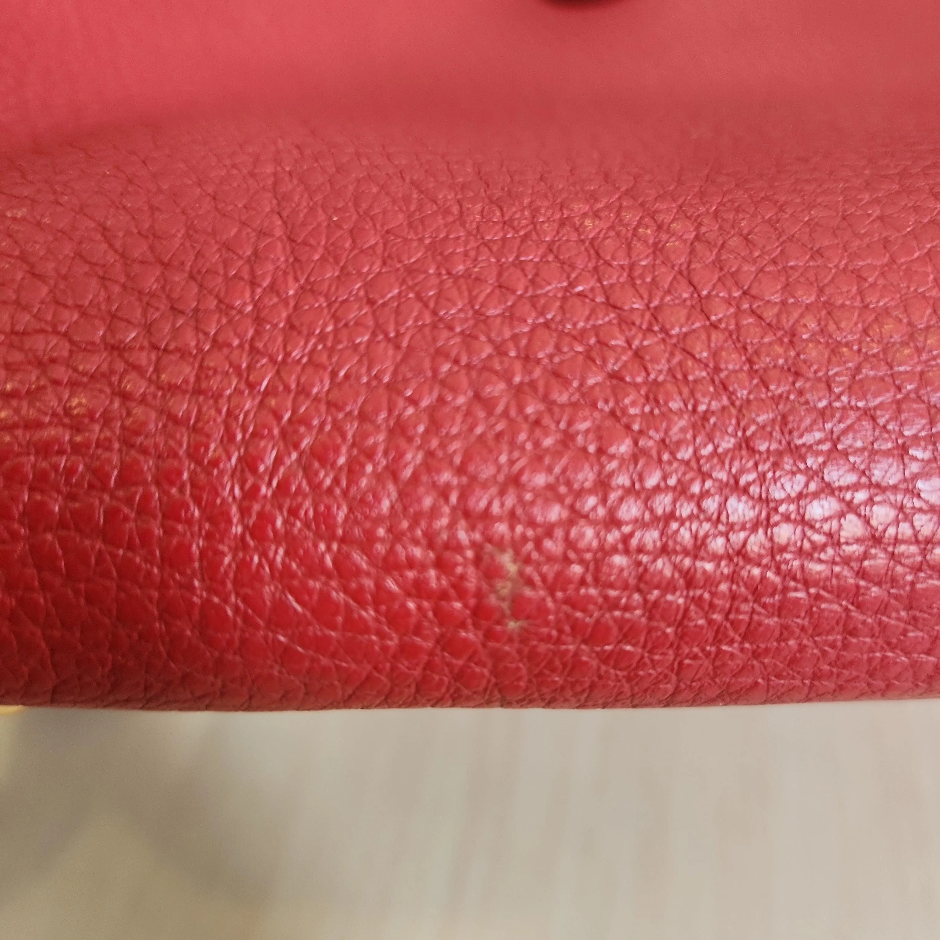 Pre-Loved Treasures - Coach Red Pebbled Leather Tote