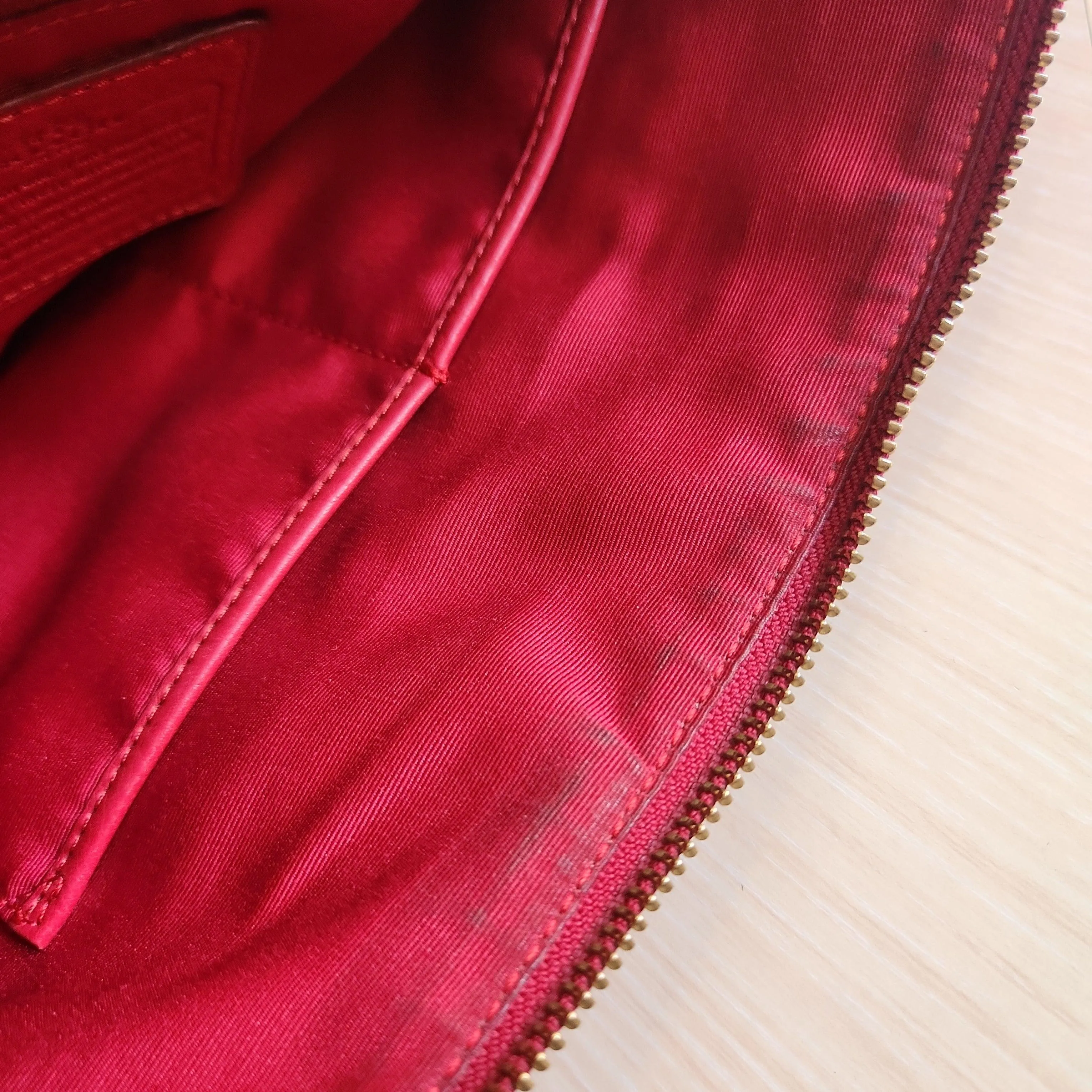 Pre-Loved Treasures - Coach Red Pebbled Leather Tote