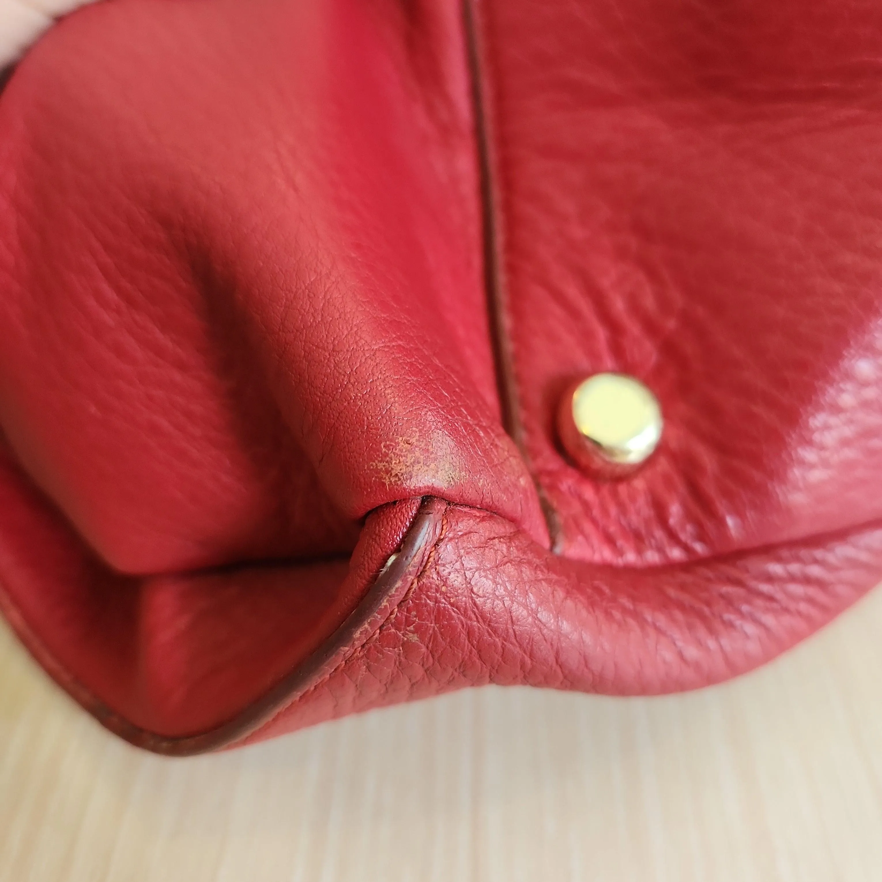 Pre-Loved Treasures - Coach Red Pebbled Leather Tote