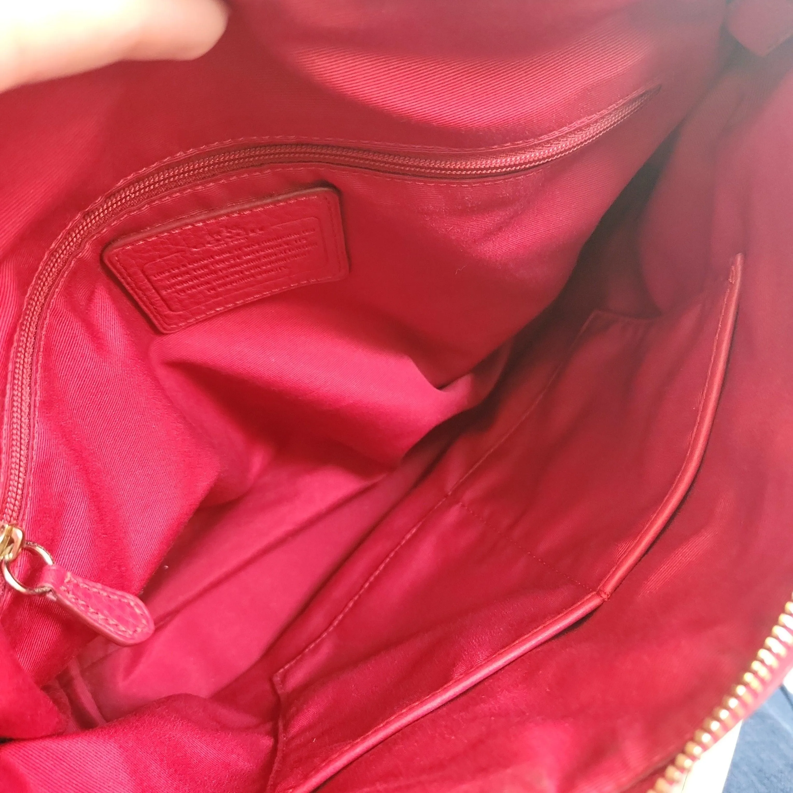 Pre-Loved Treasures - Coach Red Pebbled Leather Tote