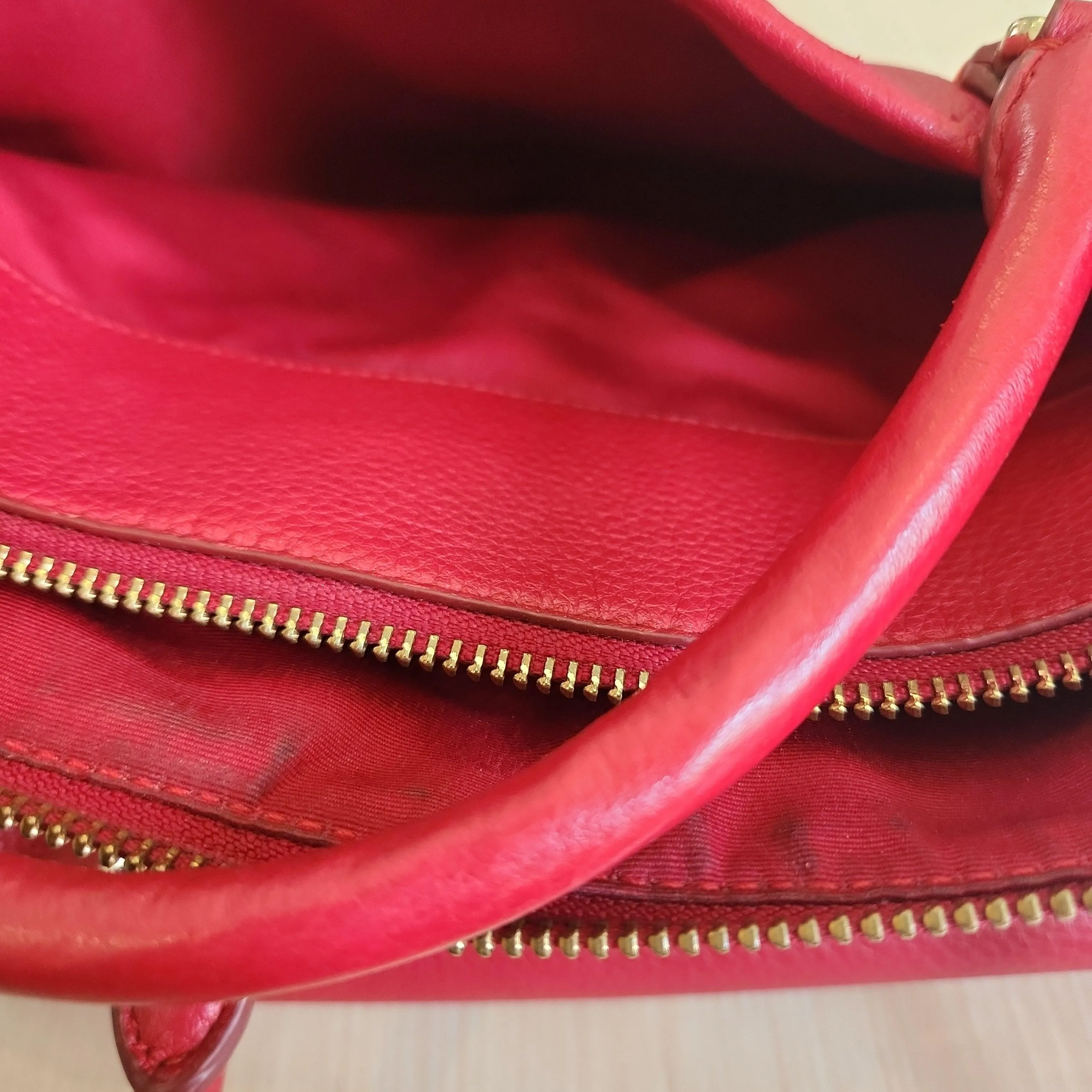 Pre-Loved Treasures - Coach Red Pebbled Leather Tote