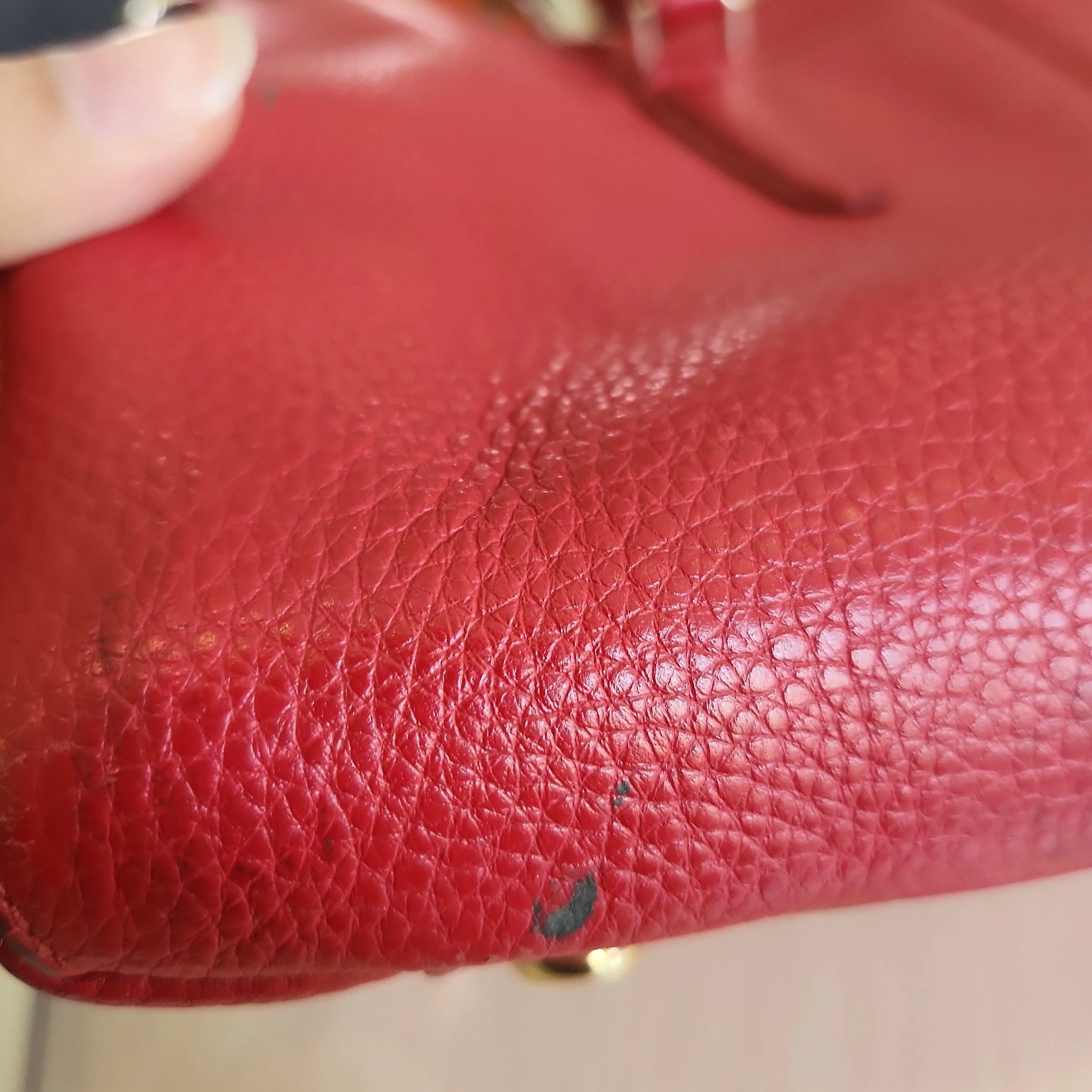 Pre-Loved Treasures - Coach Red Pebbled Leather Tote