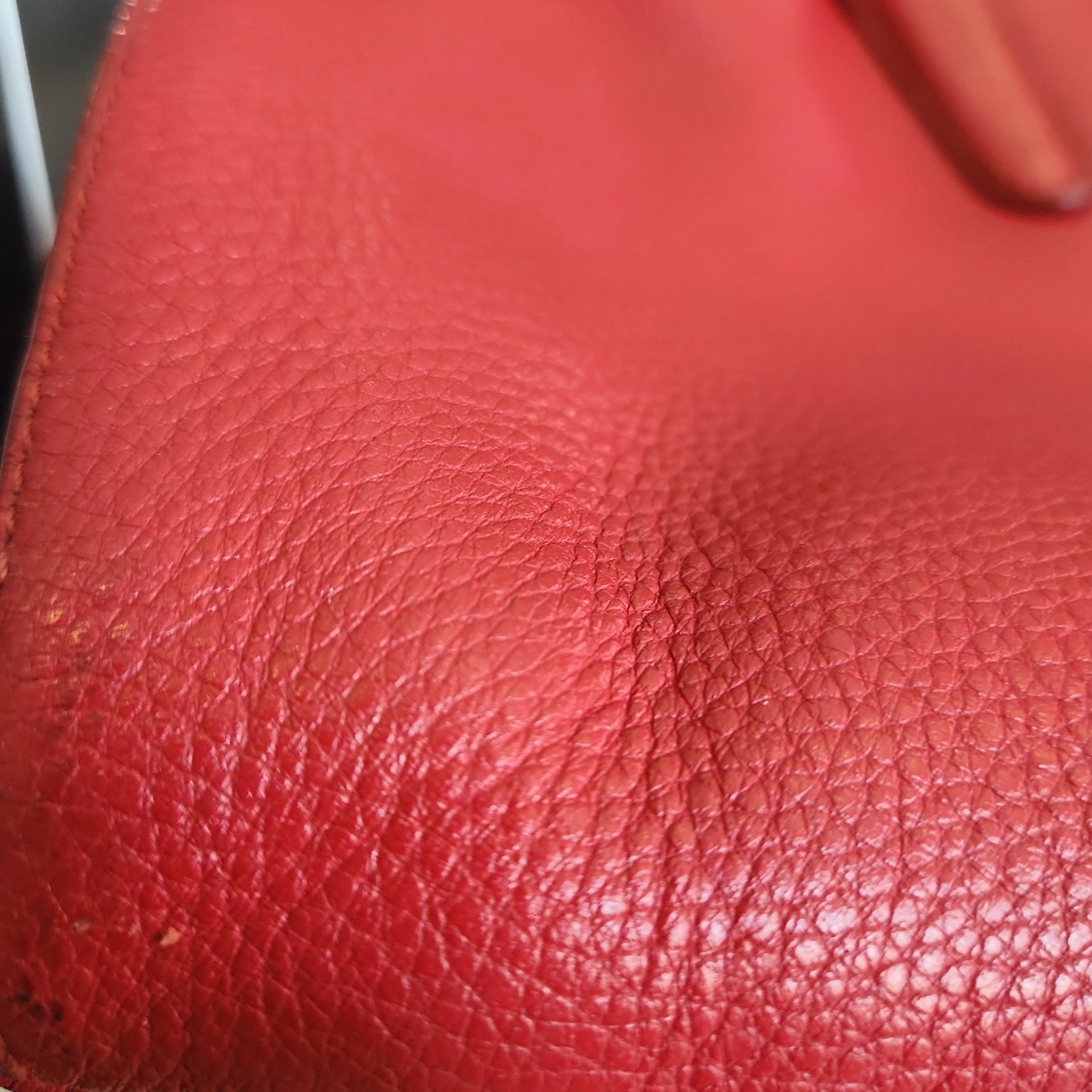 Pre-Loved Treasures - Coach Red Pebbled Leather Tote