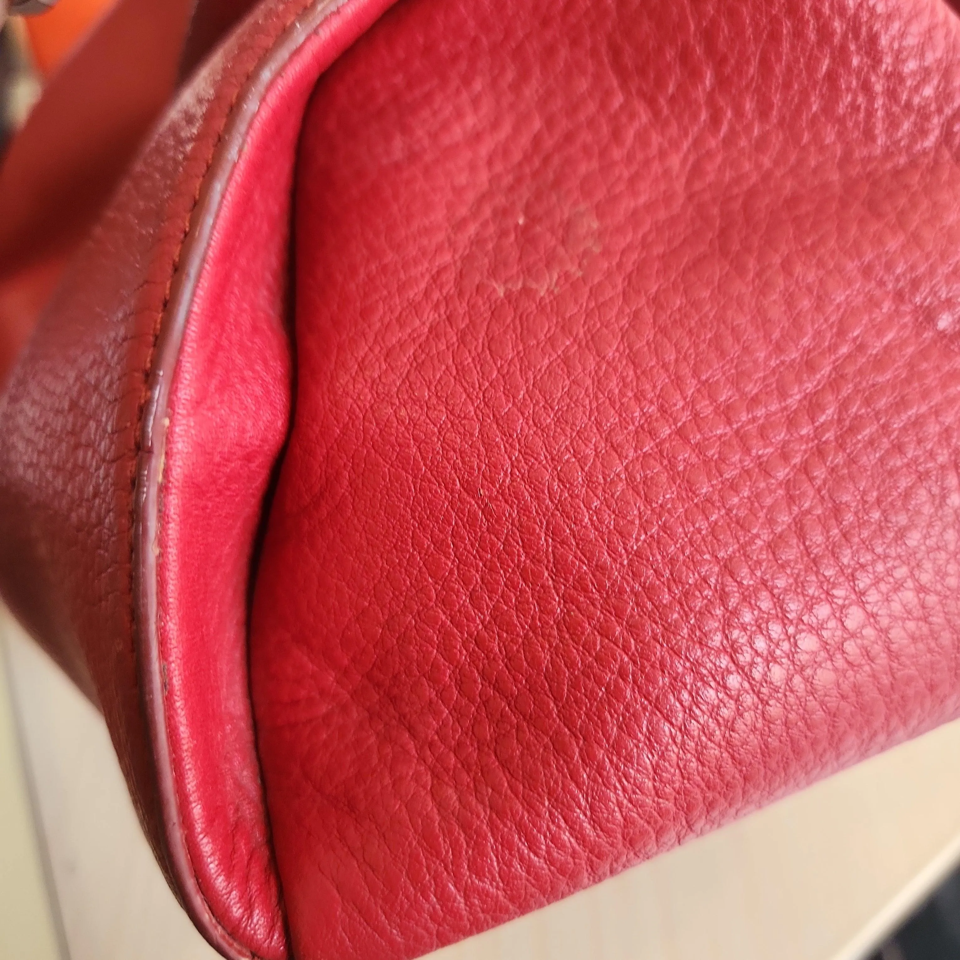 Pre-Loved Treasures - Coach Red Pebbled Leather Tote