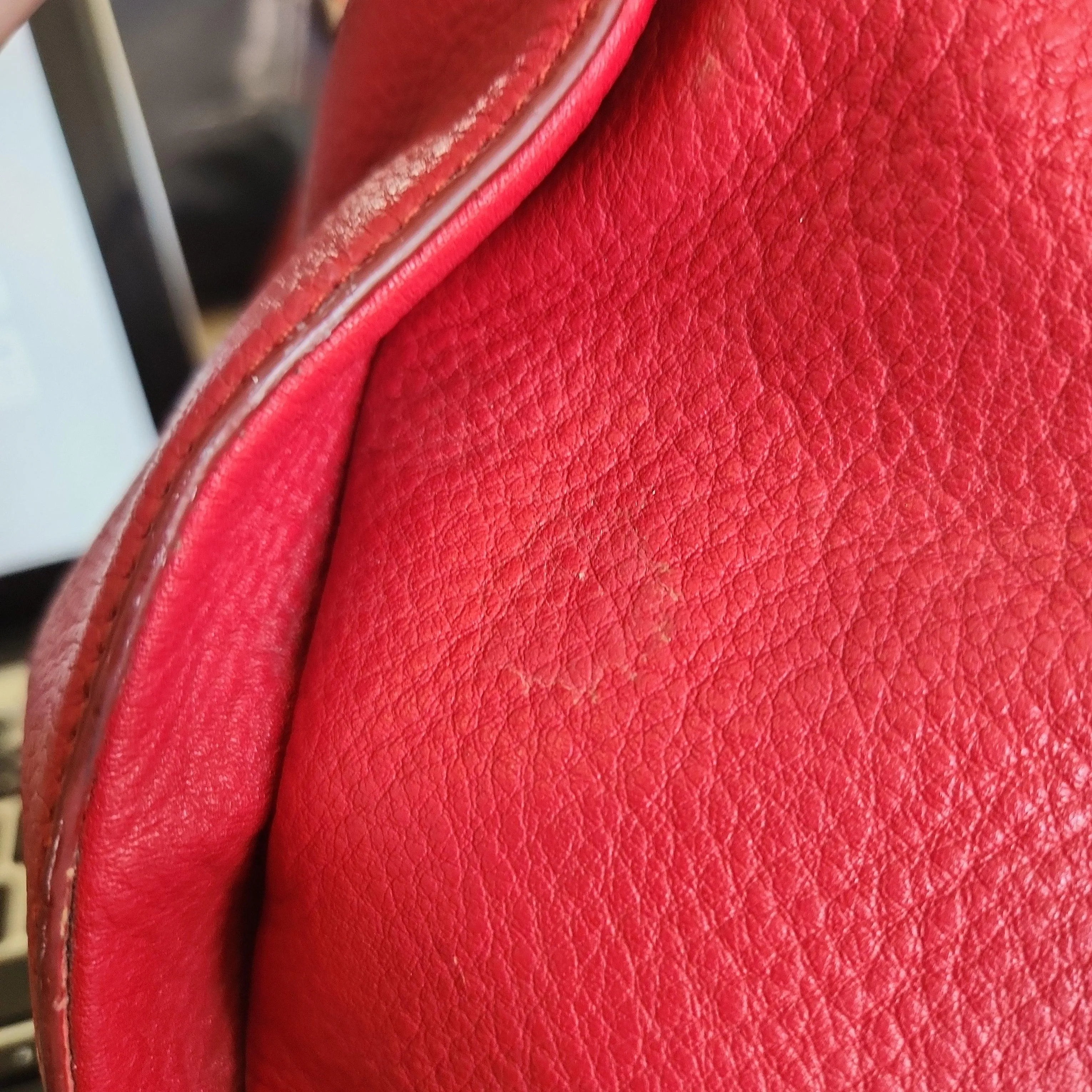 Pre-Loved Treasures - Coach Red Pebbled Leather Tote