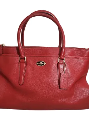 Pre-Loved Treasures - Coach Red Pebbled Leather Tote