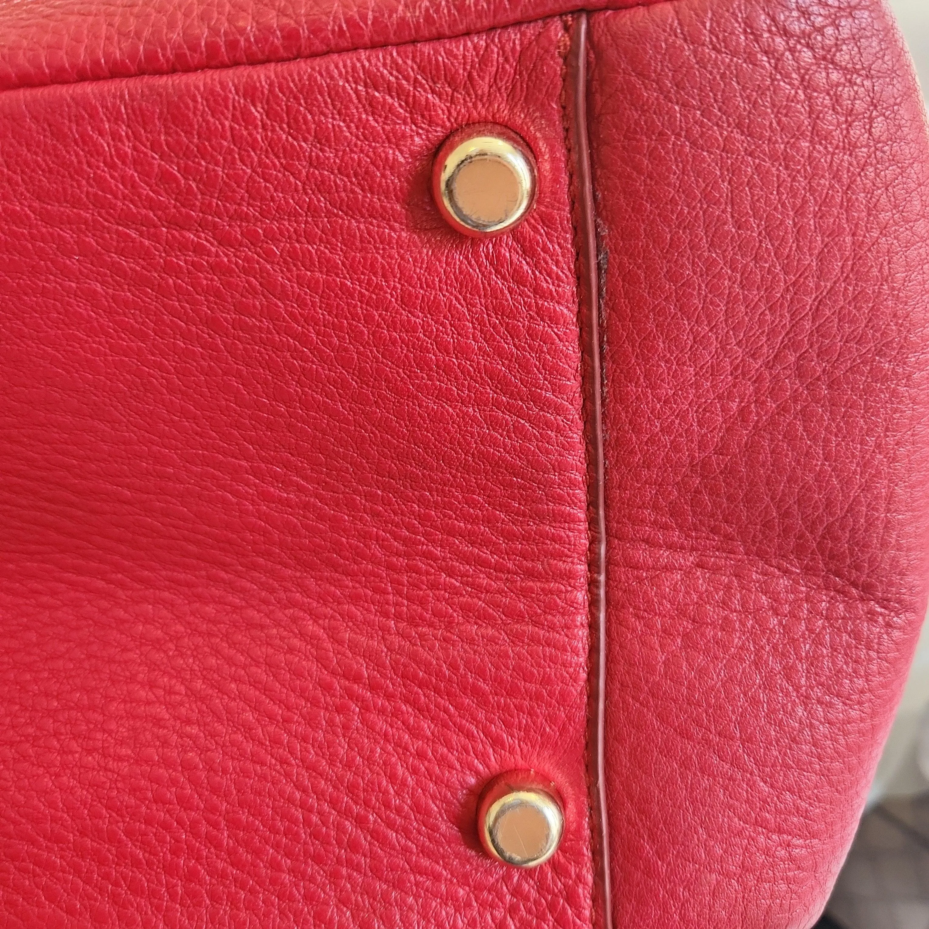 Pre-Loved Treasures - Coach Red Pebbled Leather Tote