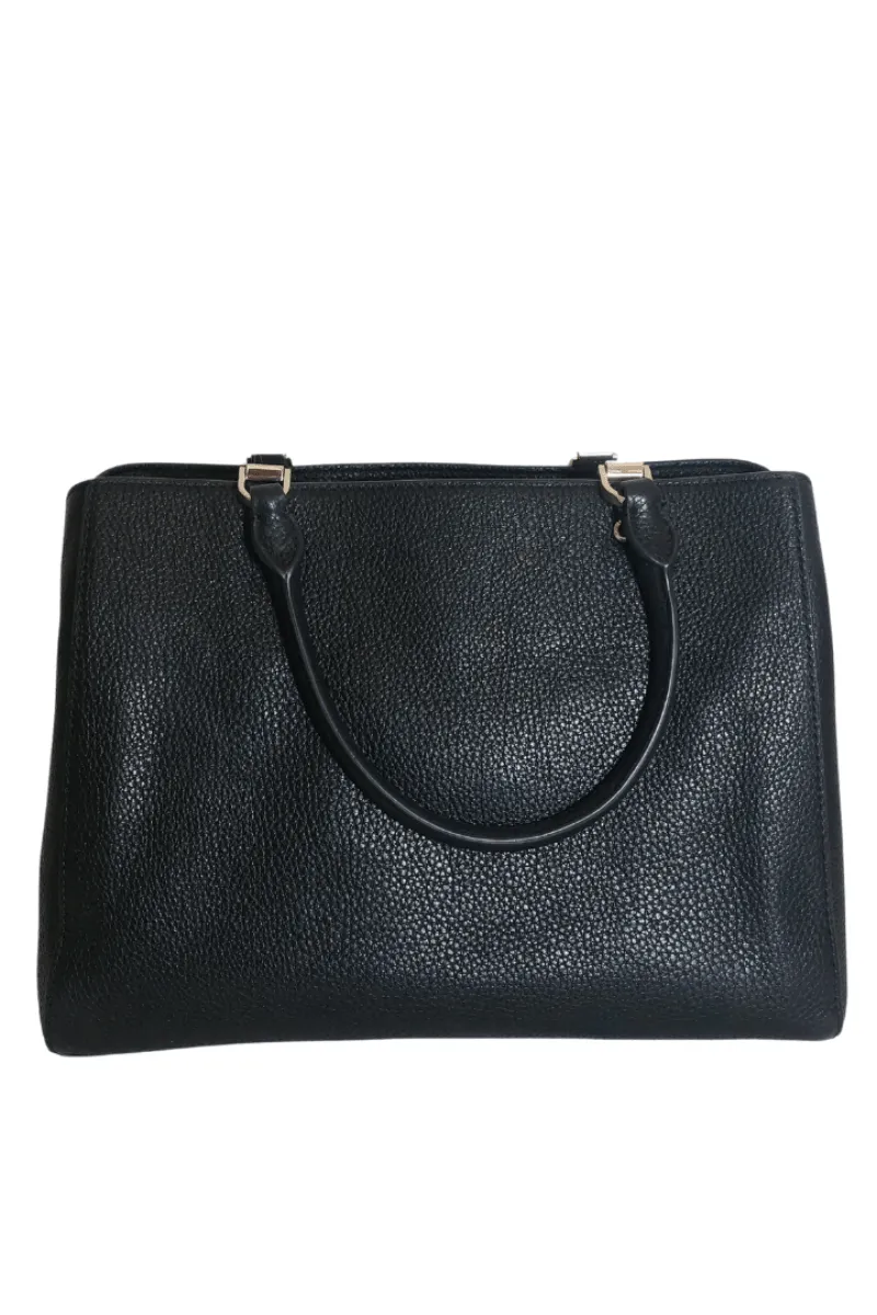 Pre-Loved Treasures - Kate Spade Black Leather Triple Compartment Leila Satchel | Gently Used