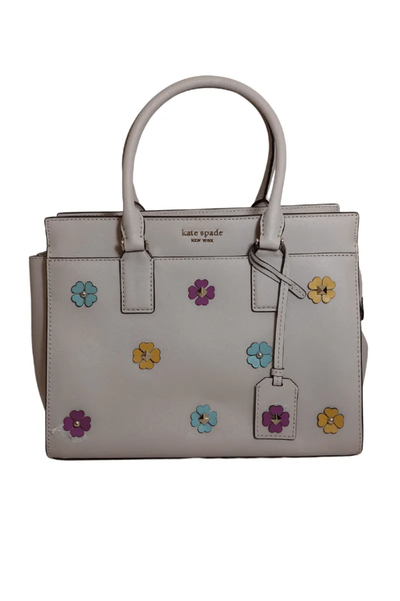 Pre-Loved Treasures - Kate Spade Cameron Spade Flower Aplique Leather Satchel | Gently Used