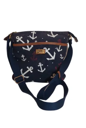 Pre-Loved Treasures - Tommy Hilfiger Canvas Anchor Print Crossbody Bag