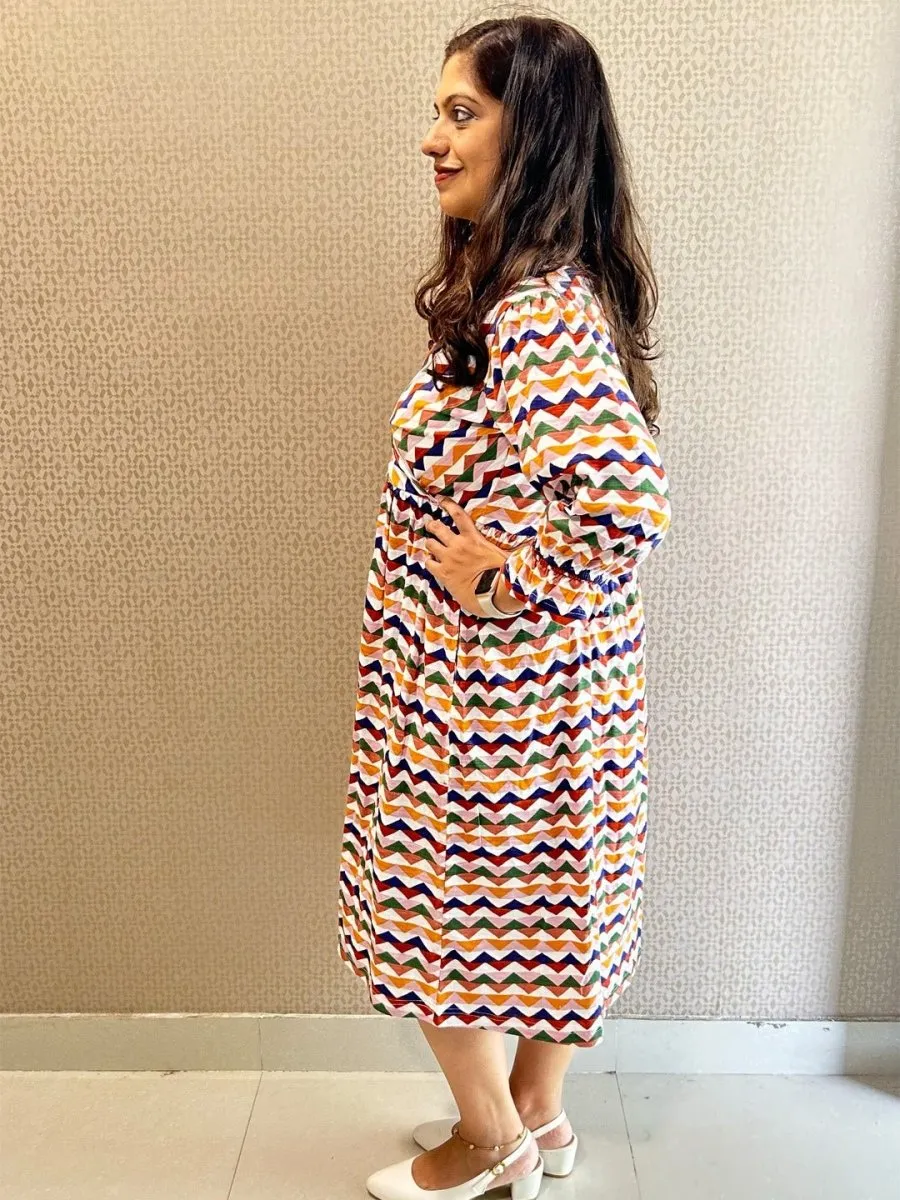 Prism Palette Wrap Maternity and Nursing Dress