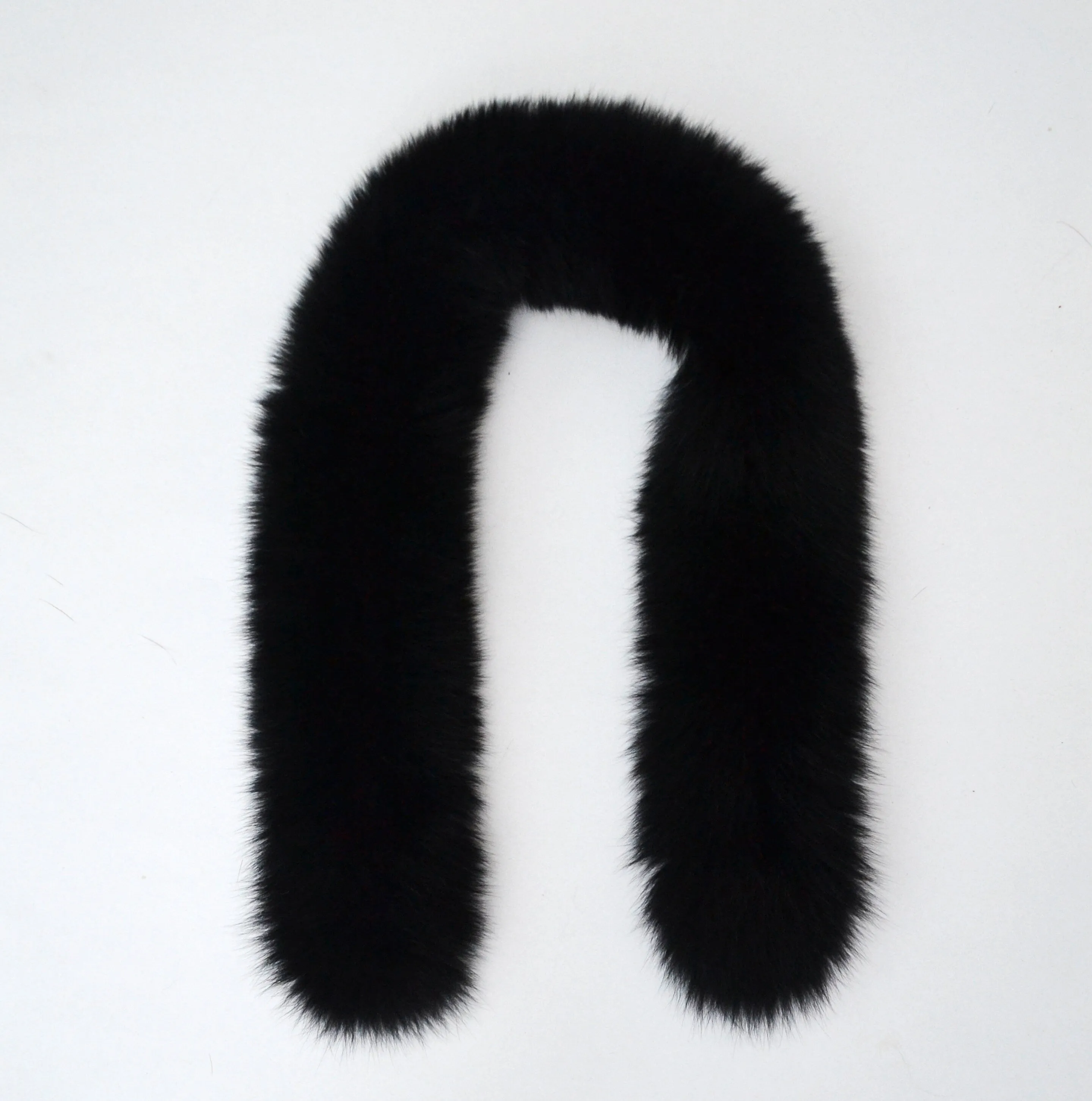 READY to SHIP, not Tail, 60-80 cm Super Soft Real Black Fox Fur Trim Hood, Fur collar trim, Fox Fur Collar, Fur Ruff, Fur Hood, Fox Fur, Fur