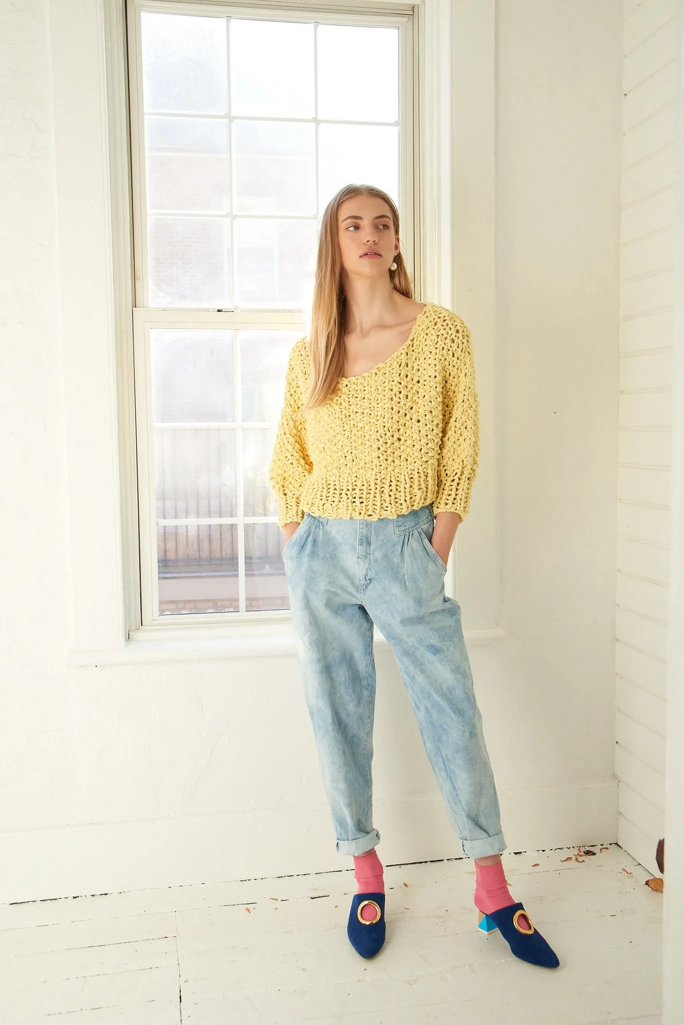 READY TO SHIP READYMADE CLEARANCE SALE!! Super Cropped Sweater - Cotton-SALE